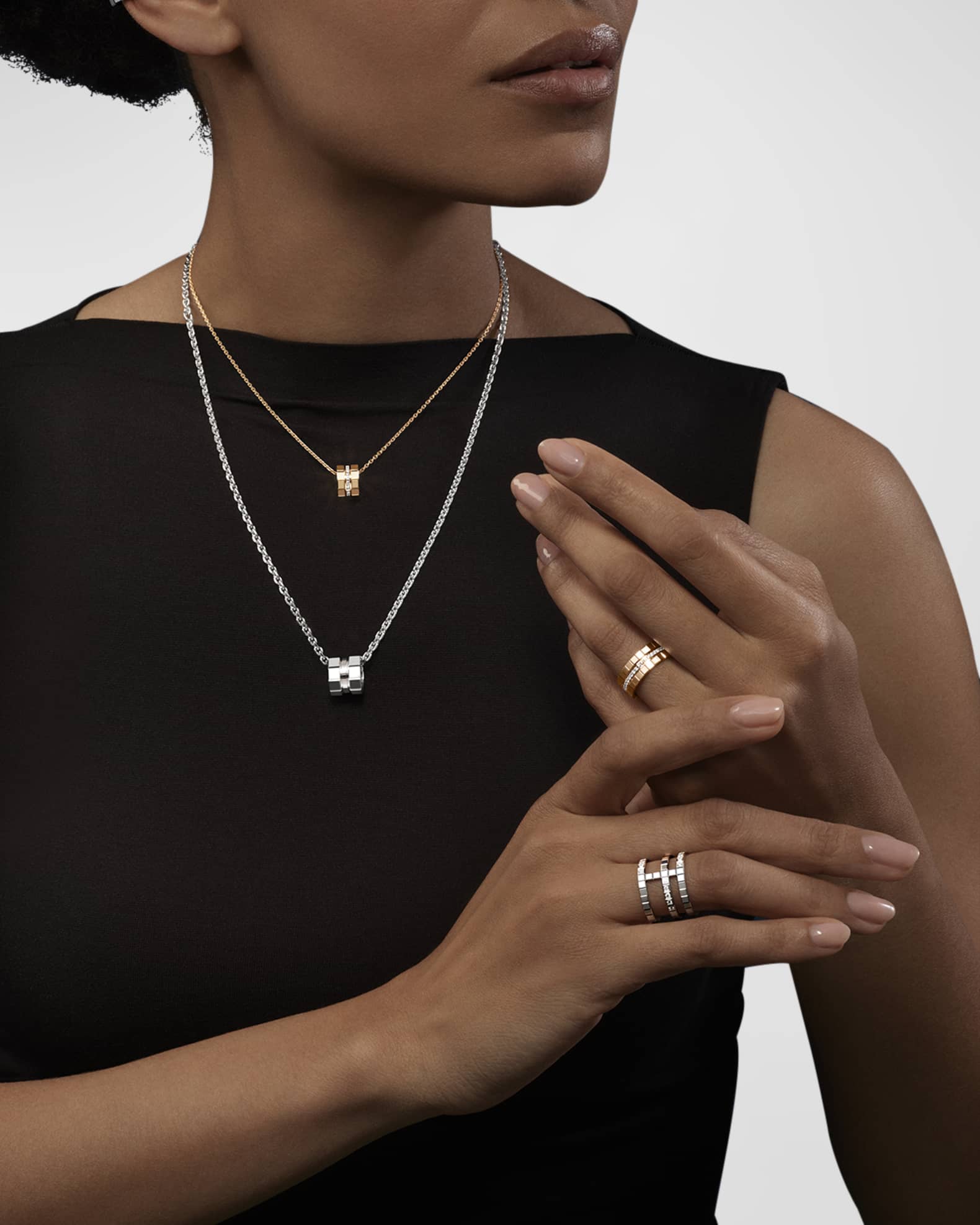 Chopard Ice Cube 18K White Gold Pendant Necklace | Neiman Marcus Chopard Ice Cube 18K White Gold Pendant Necklace | Neiman Marcus