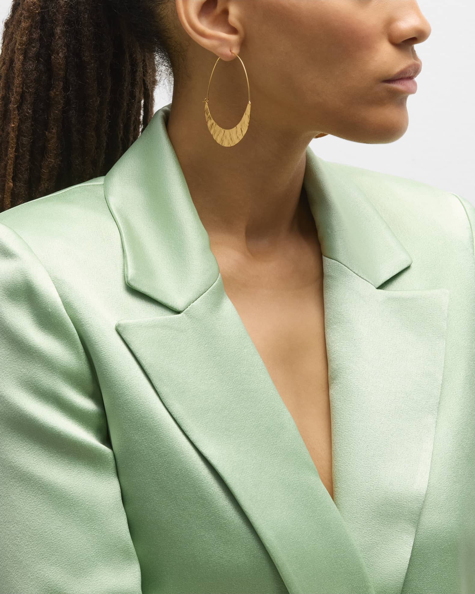 Leigh Teal Hoop Earrings main image 1