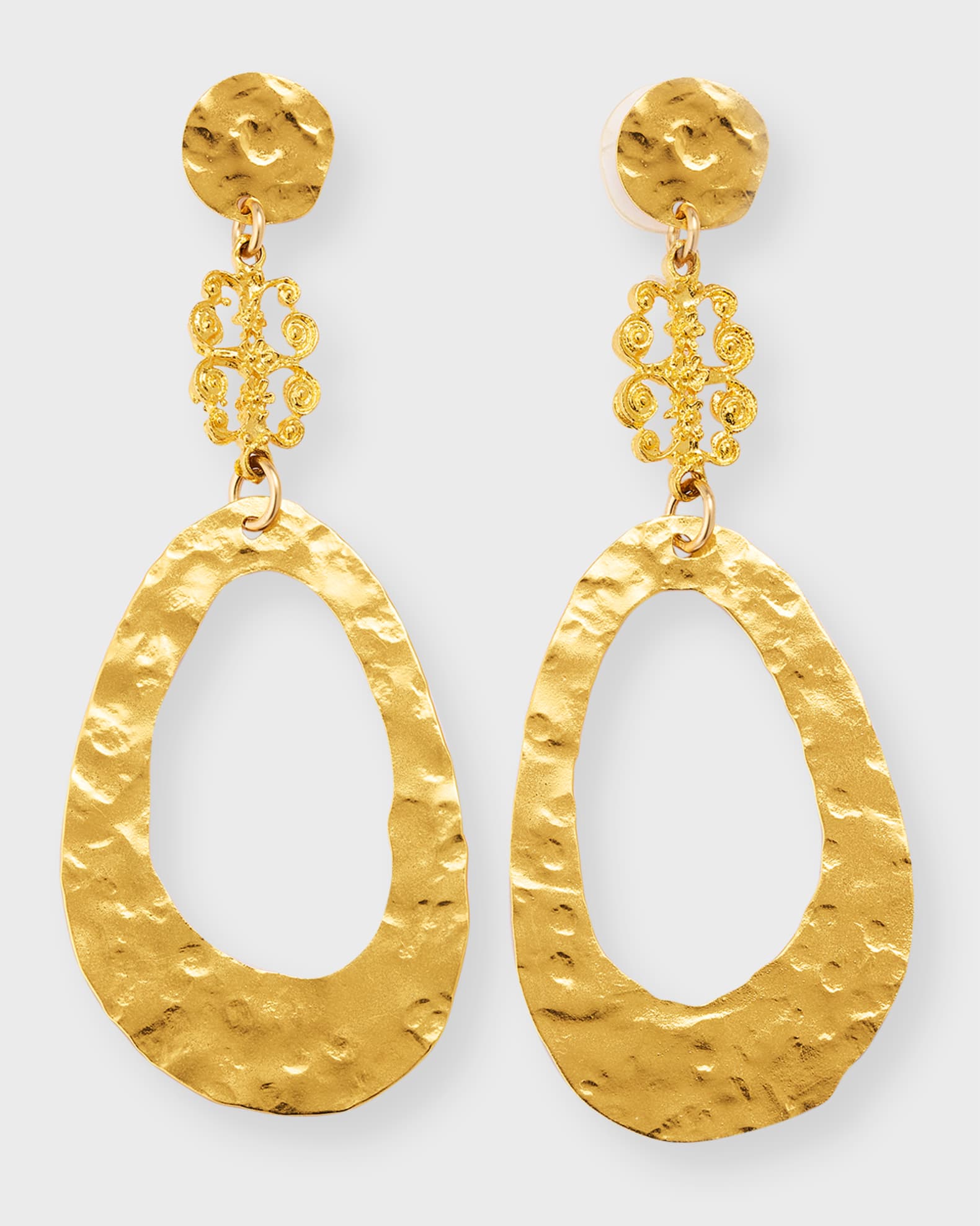 18K Gold-Plated Teardrop Post Earrings 0