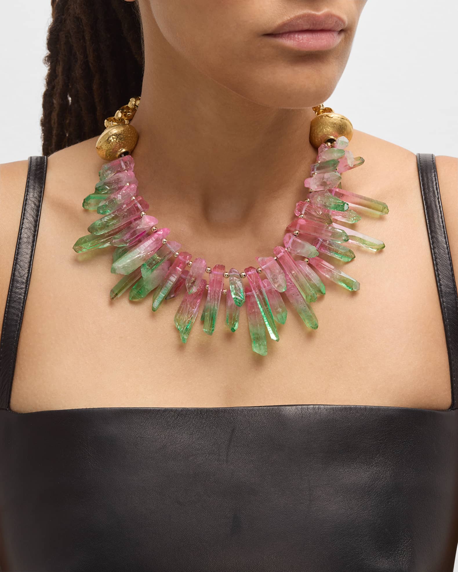 Watermelon Quartz Statement Necklace 1