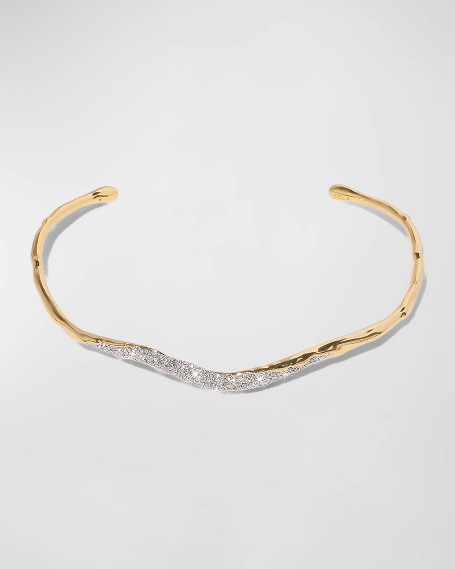Alexis Bittar Solanales Crystal Skinny Collar Necklace Neiman Marcus