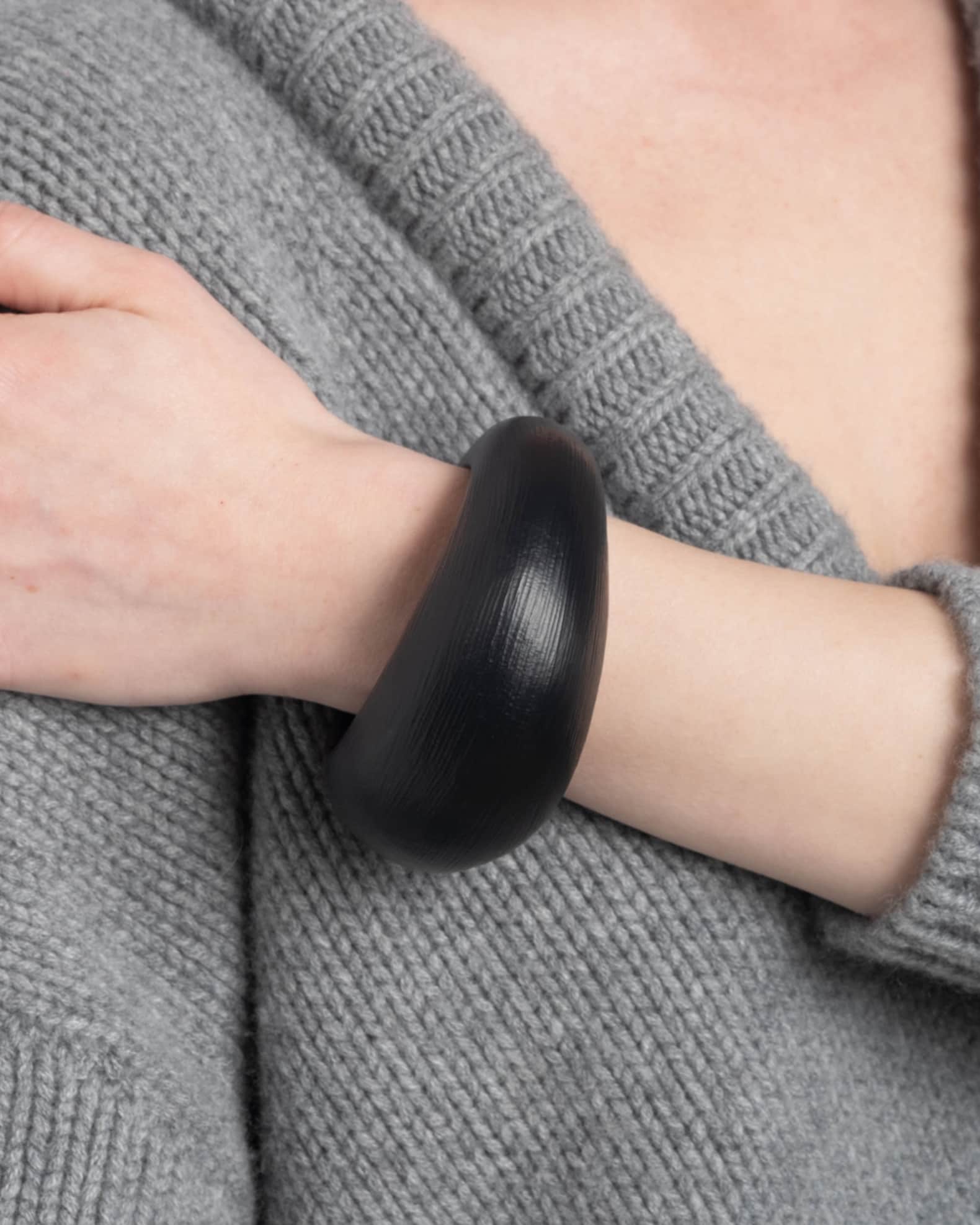 Puffy Lucite Tapered Bangle Bracelet 1