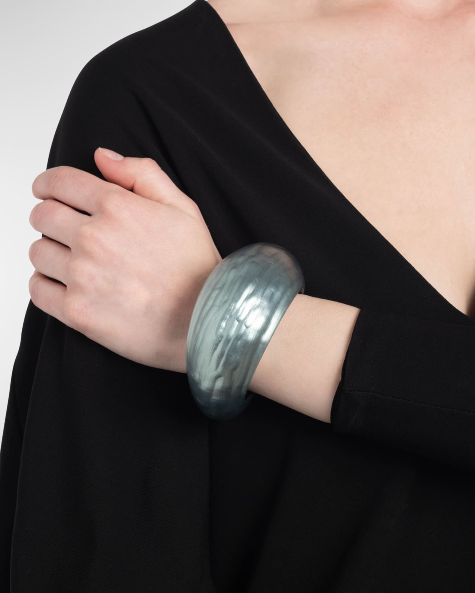 Puffy Lucite Tapered Bangle Bracelet 1
