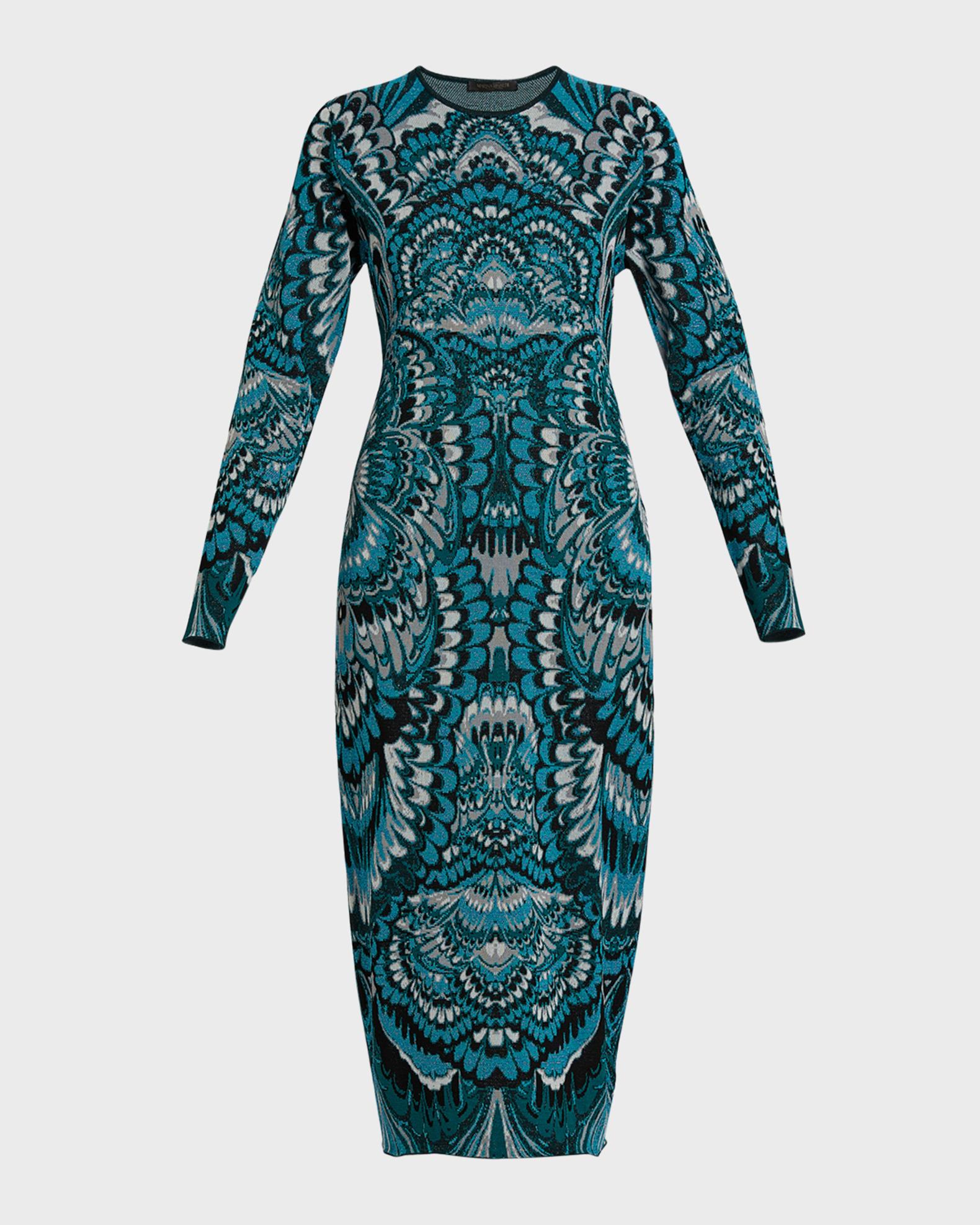 Marina Rinaldi Plus Size Gamma AbstractPrint Knit Midi Dress Neiman