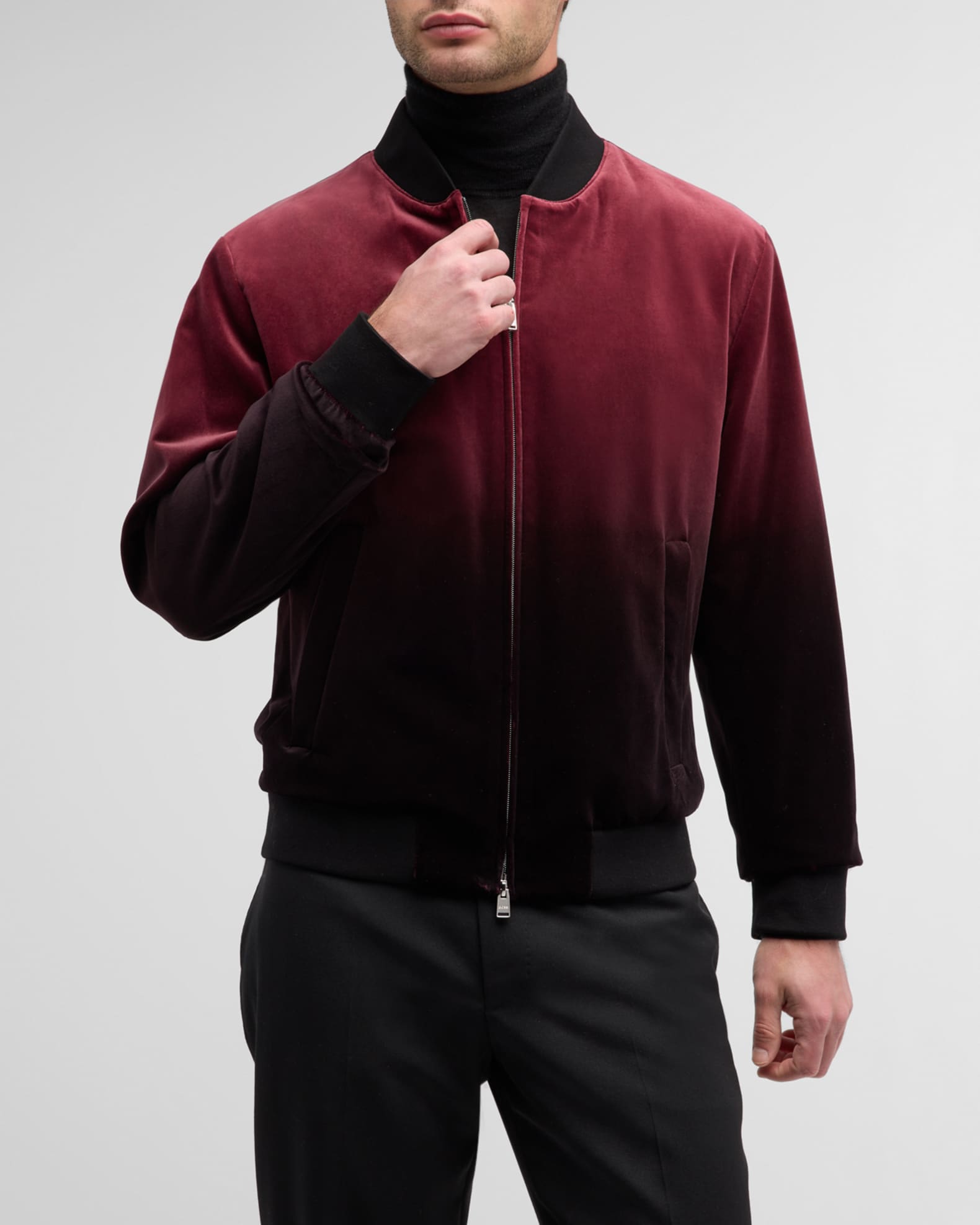 Burgundy velvet bomber new arrivals jacket mens
