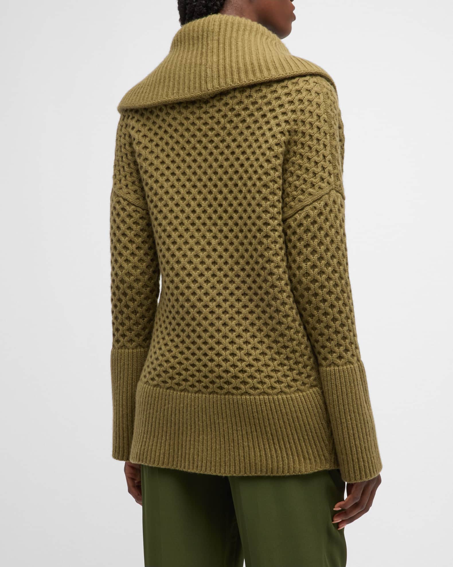 Louis Vuitton Zip-Up Shawl Collar Cardigan, Brown, M