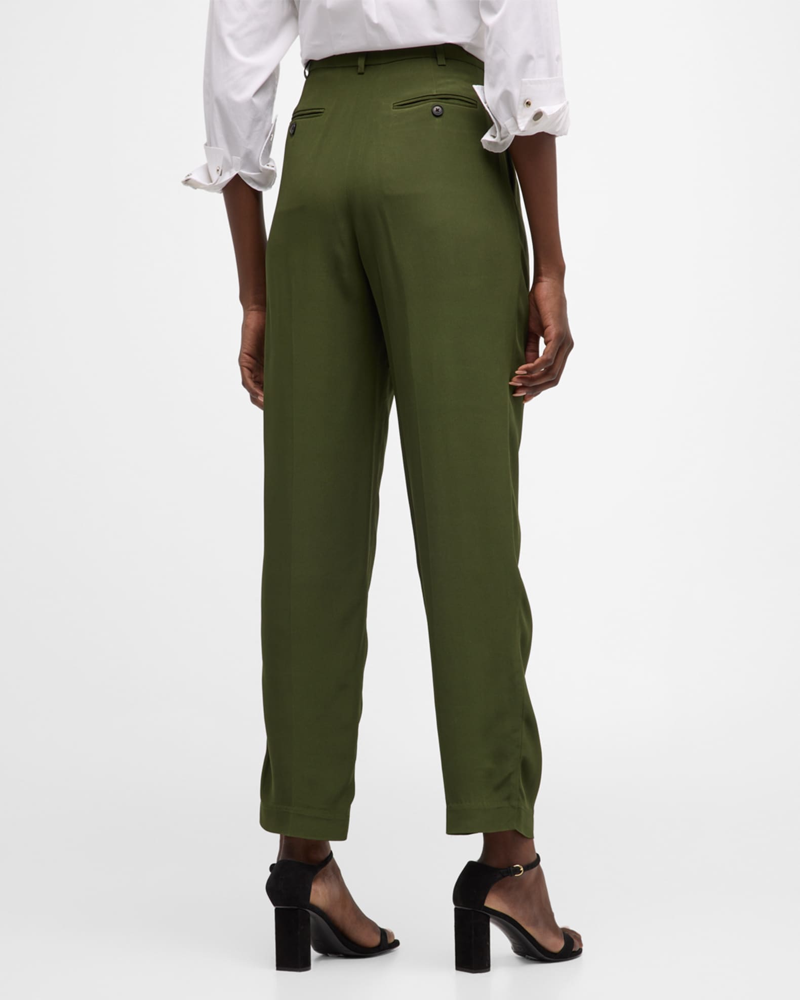 Banana Canyon Rose Skin Fit Multi Pleated Trouser