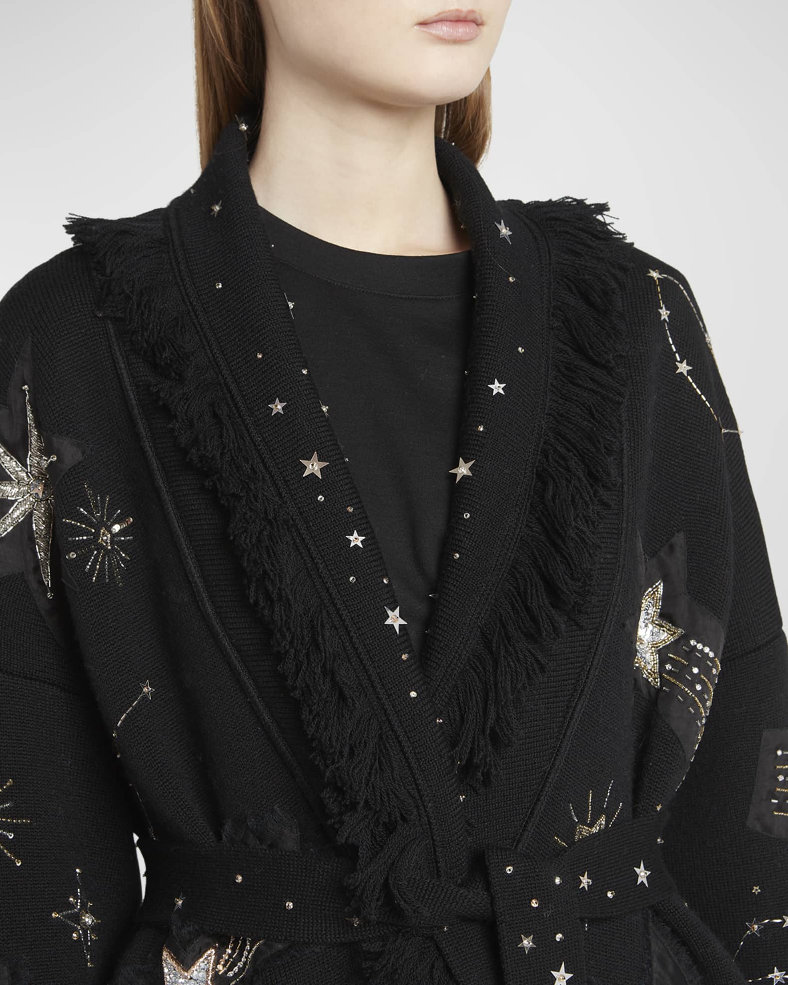 Alanui The Wandering Star Embellished Cardigan Neiman Marcus