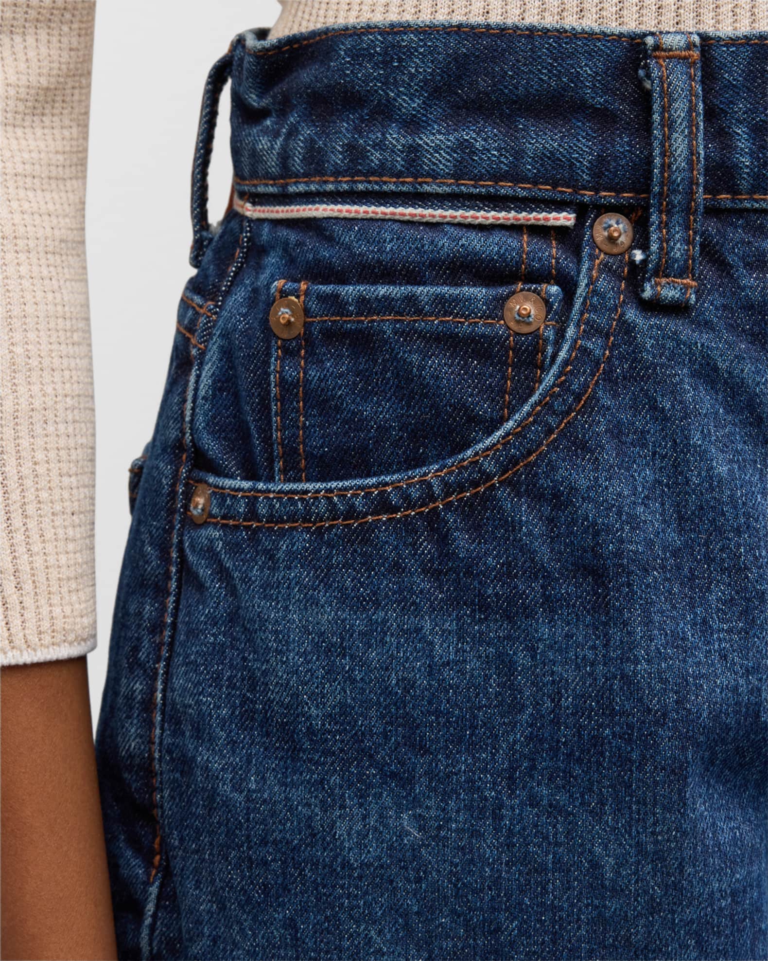 MOUSSY VINTAGE Toolville Cropped Straight-Leg Jeans | Neiman Marcus