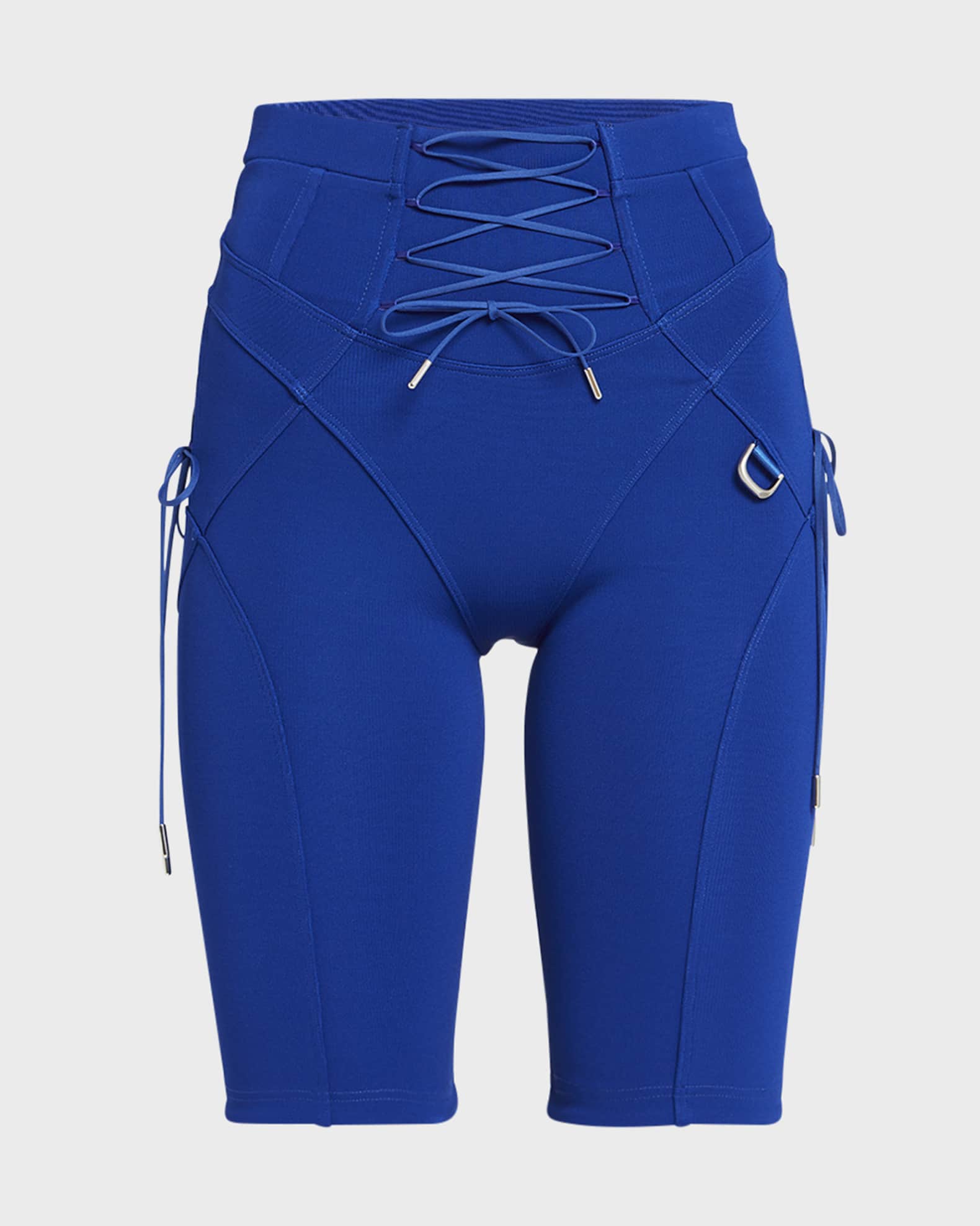 OffWhite LaceUp Side Cyclist Shorts Neiman Marcus