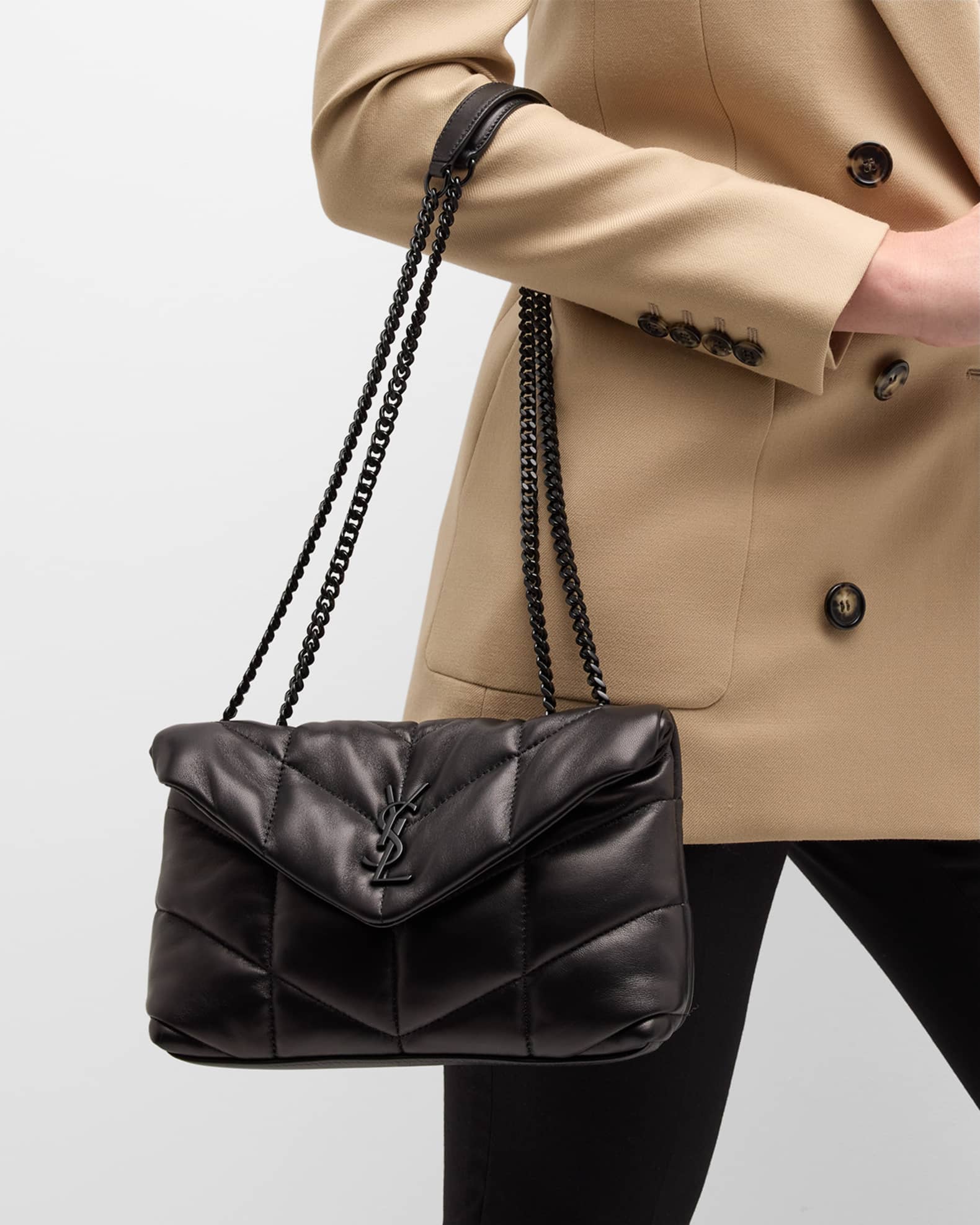 Saint Laurent Lou Puffer Toy YSL Shoulder Bag in Quilted Leather Neiman Marcus