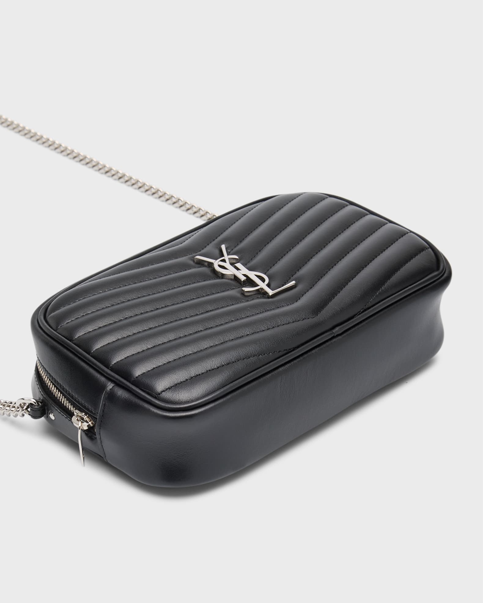 Lou camera bag in quilted leather silver hardware sale