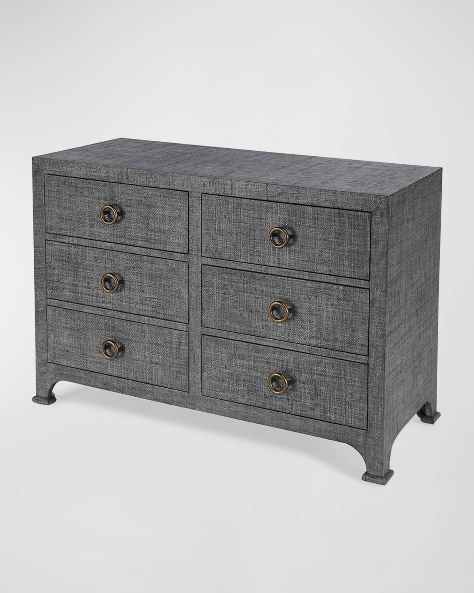 Camila Raffia SixDrawer Dresser Neiman Marcus