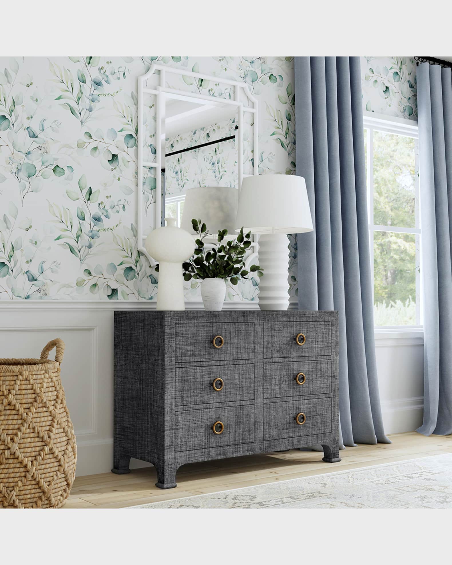 Butler Specialty Co Camila Raffia Six-Drawer Dresser | Neiman Marcus