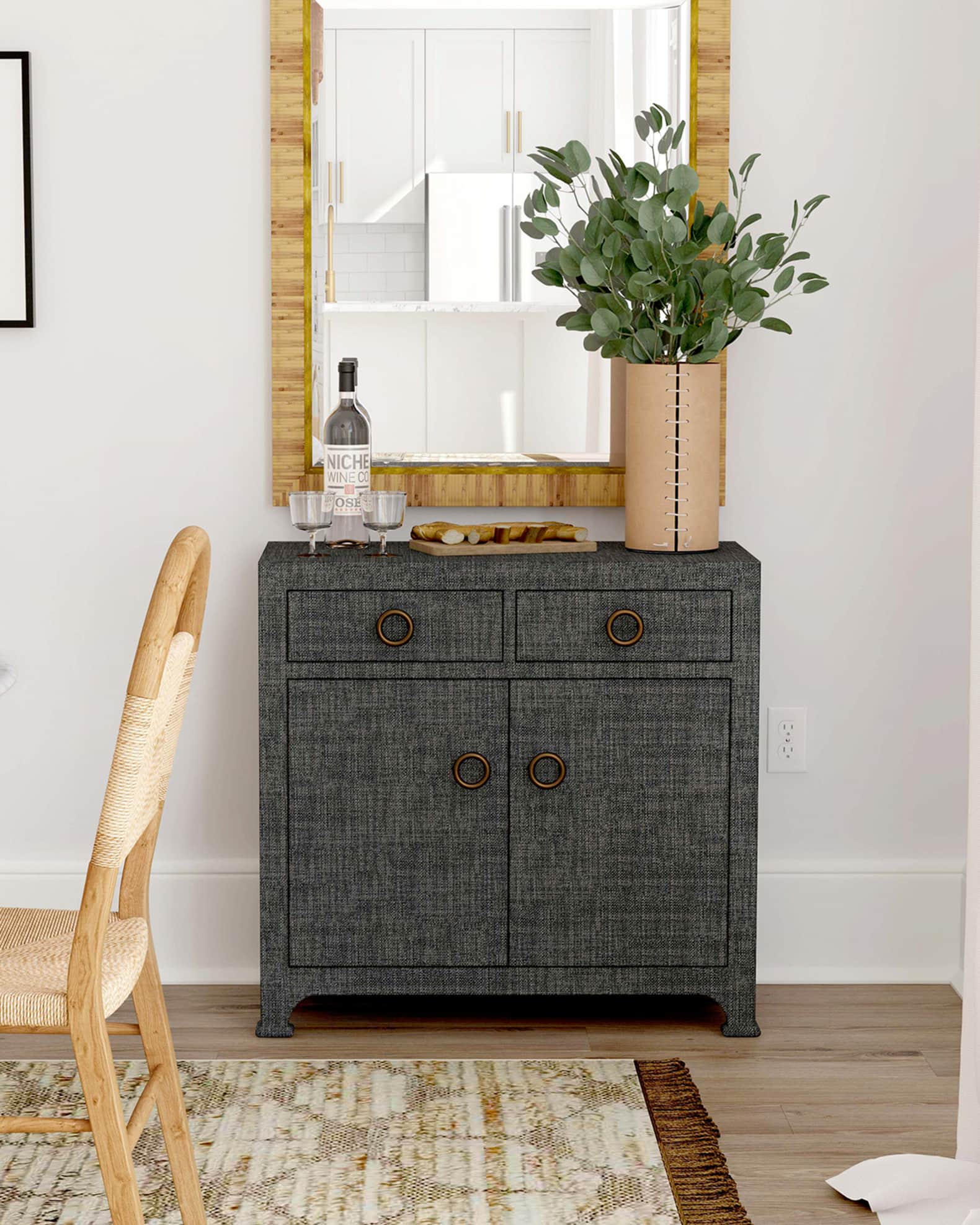 Butler Specialty Co Camila Raffia Cabinet | Neiman Marcus