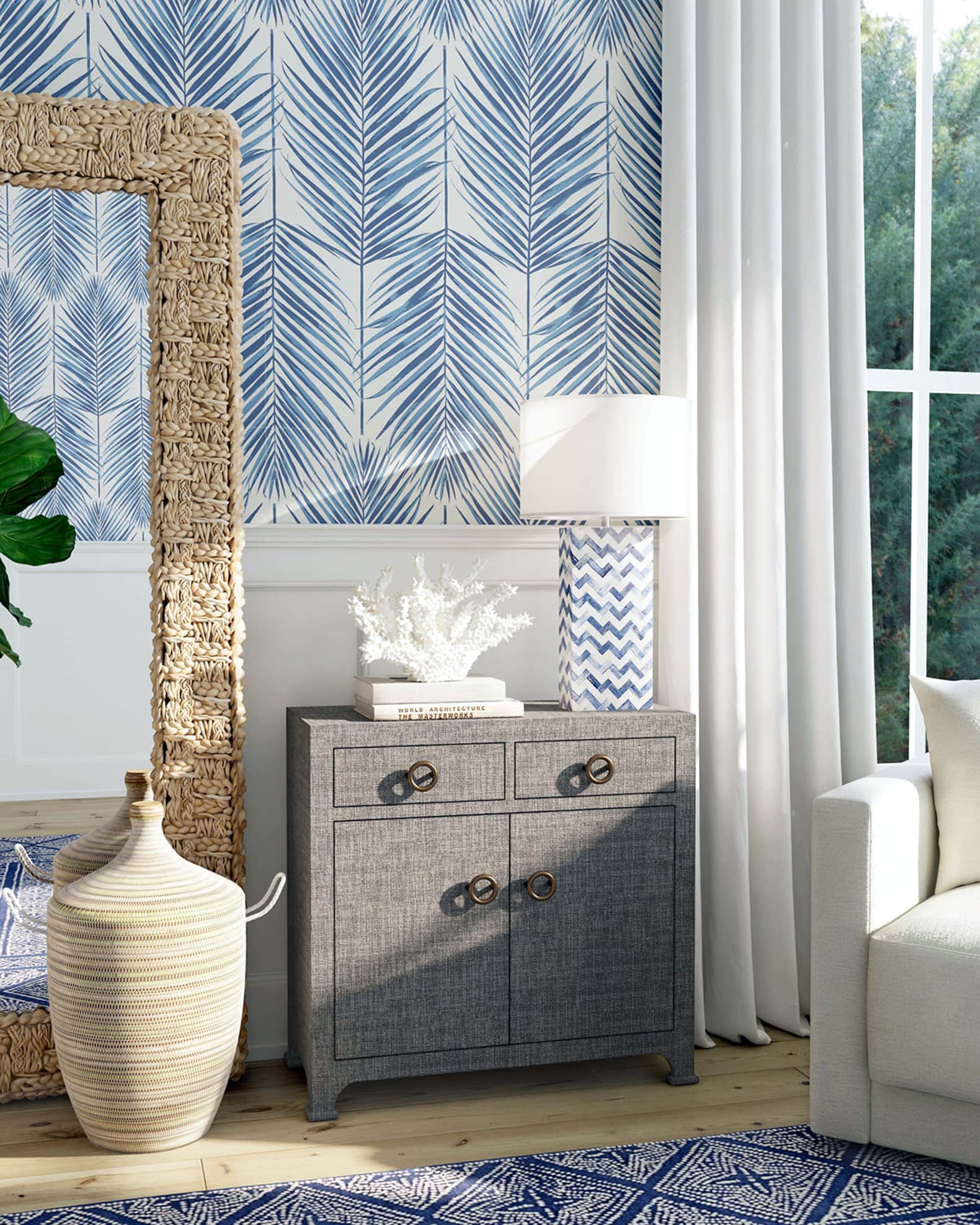 Butler Specialty Co Camila Raffia Cabinet | Neiman Marcus