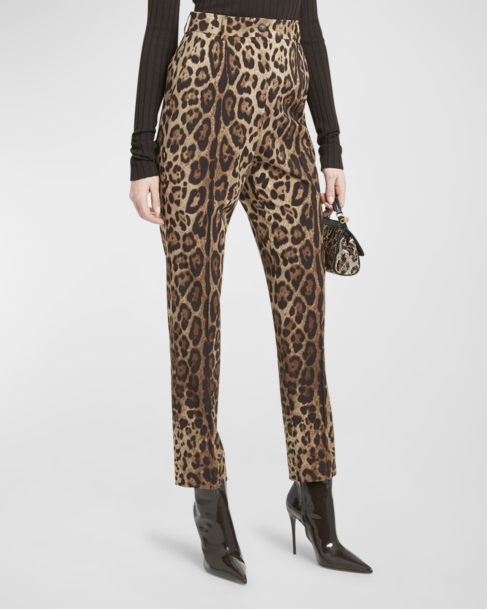 Leopard Straight-Leg Pants 1