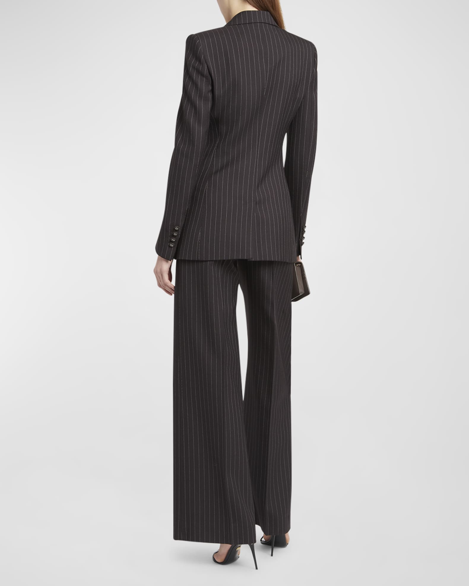 ⏳Time-Limited Special⏰Women's Pinstripe Double-Breasted Suit Set