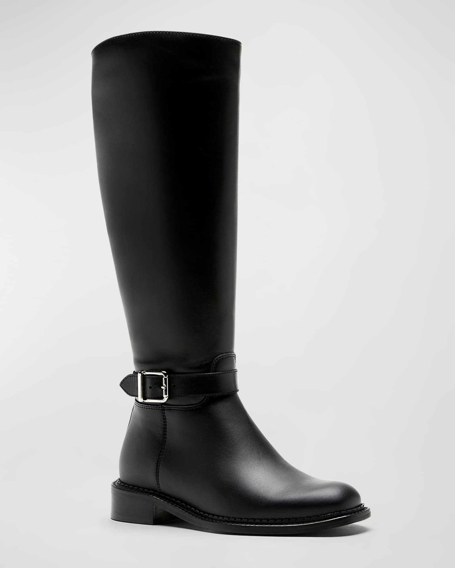 La Canadienne Stevie Leather Biker Knee Boots Neiman Marcus