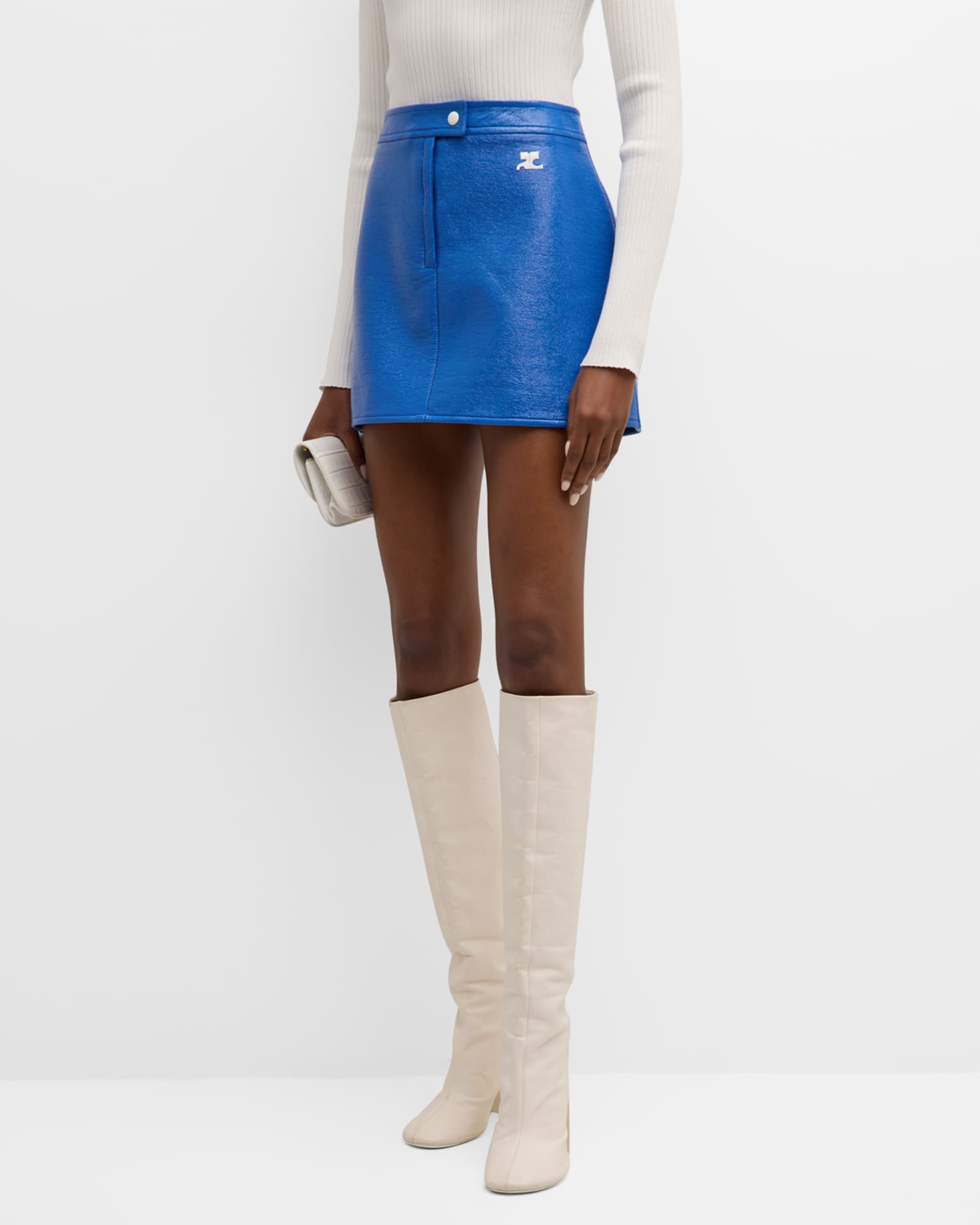 Reedition Vinyl Mini Skirt | Neiman Marcus