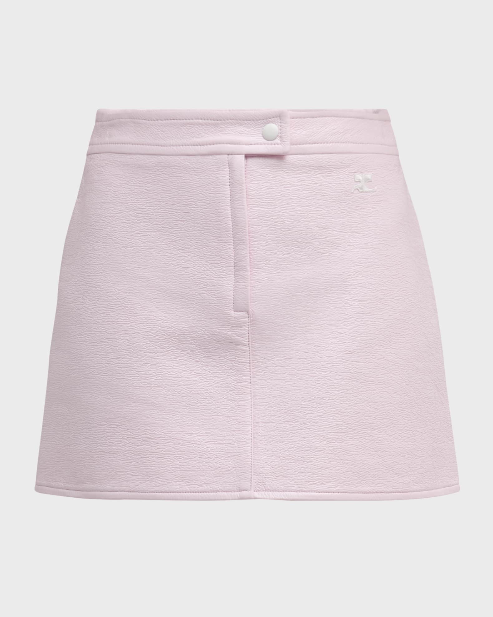 White vinyl deals mini skirt