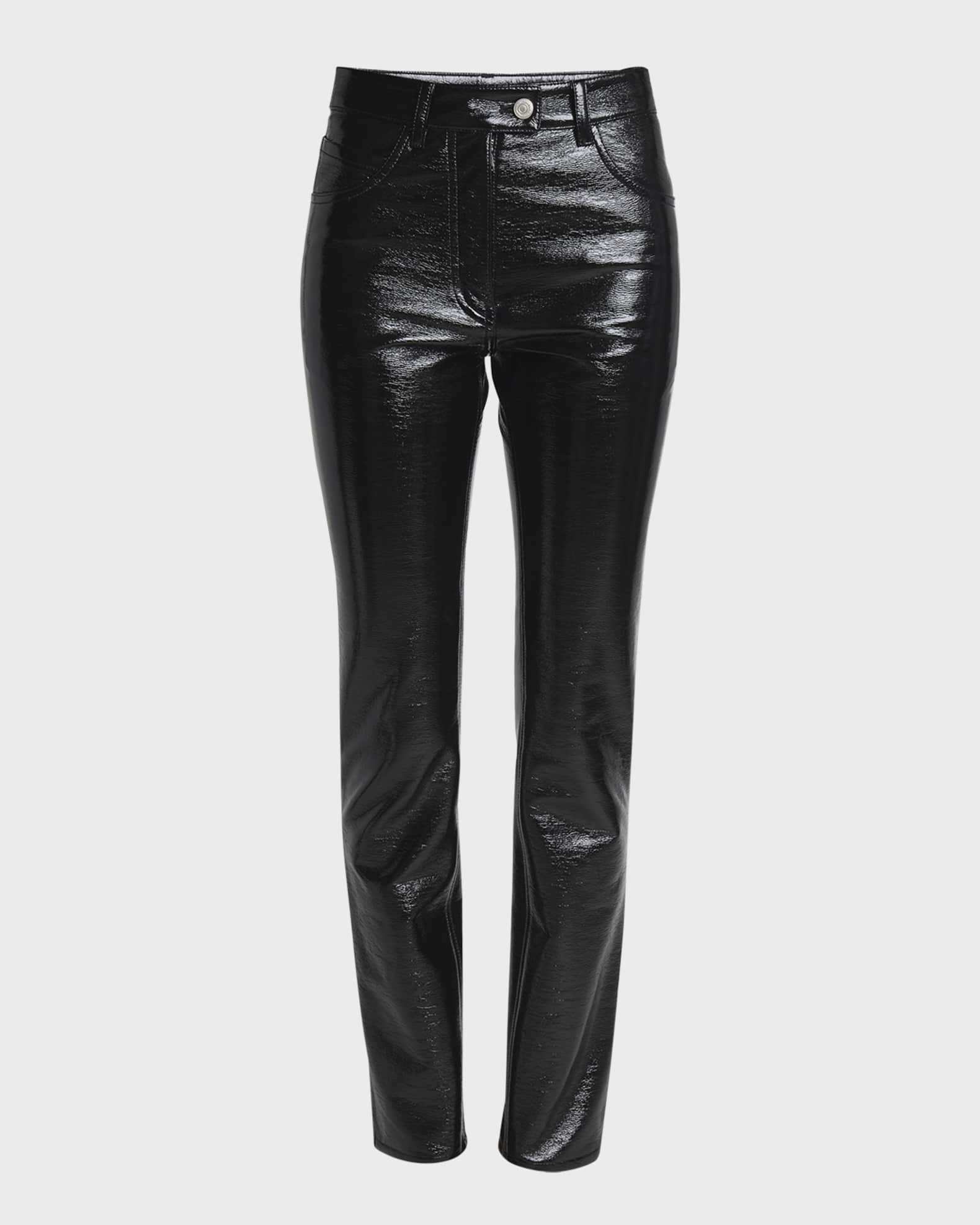 Reedition 5-Pocket Vinyl Straight-Leg Ankle Pants 0