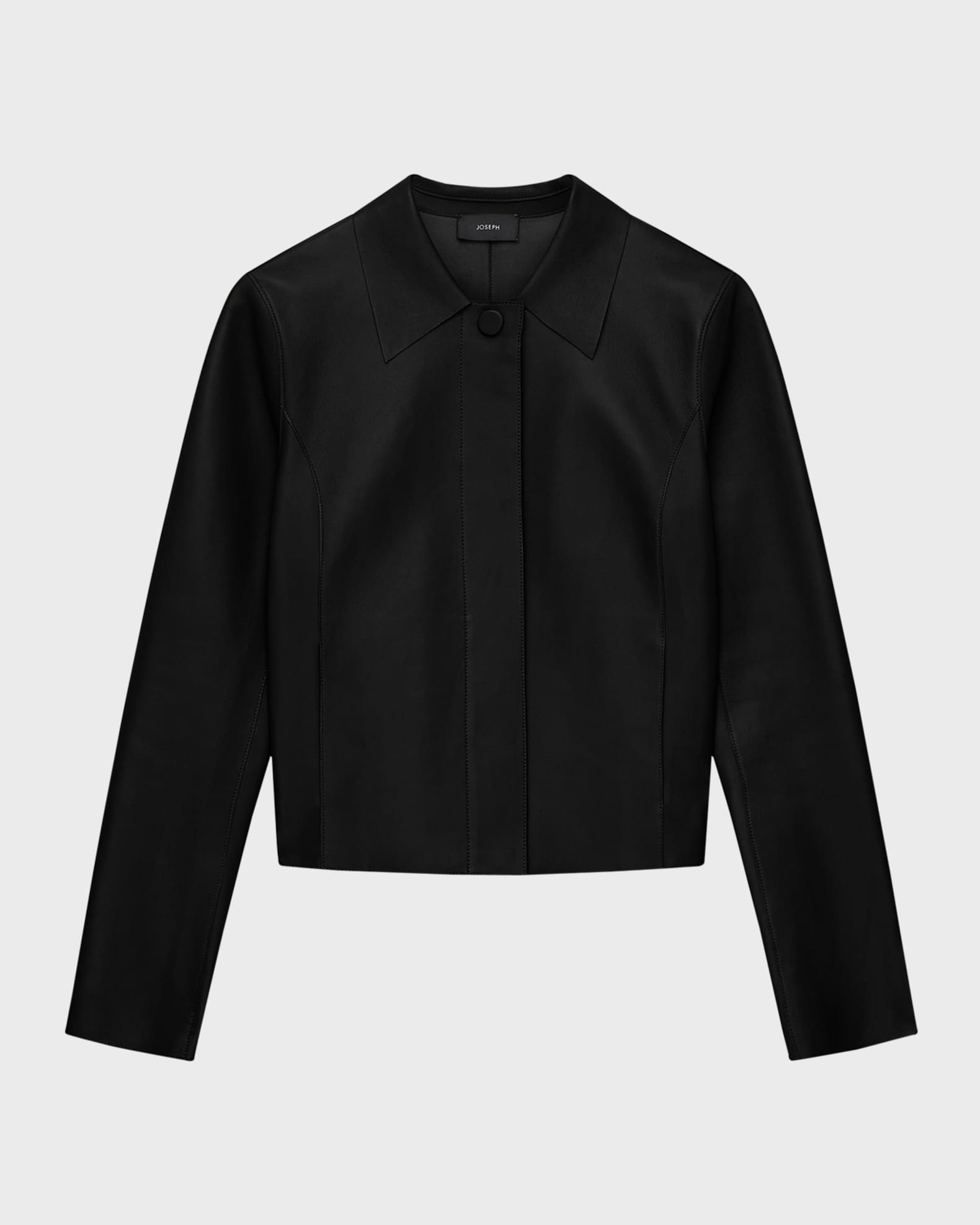 Joseph Jose Snap-Front Bonded Leather Jacket | Neiman Marcus