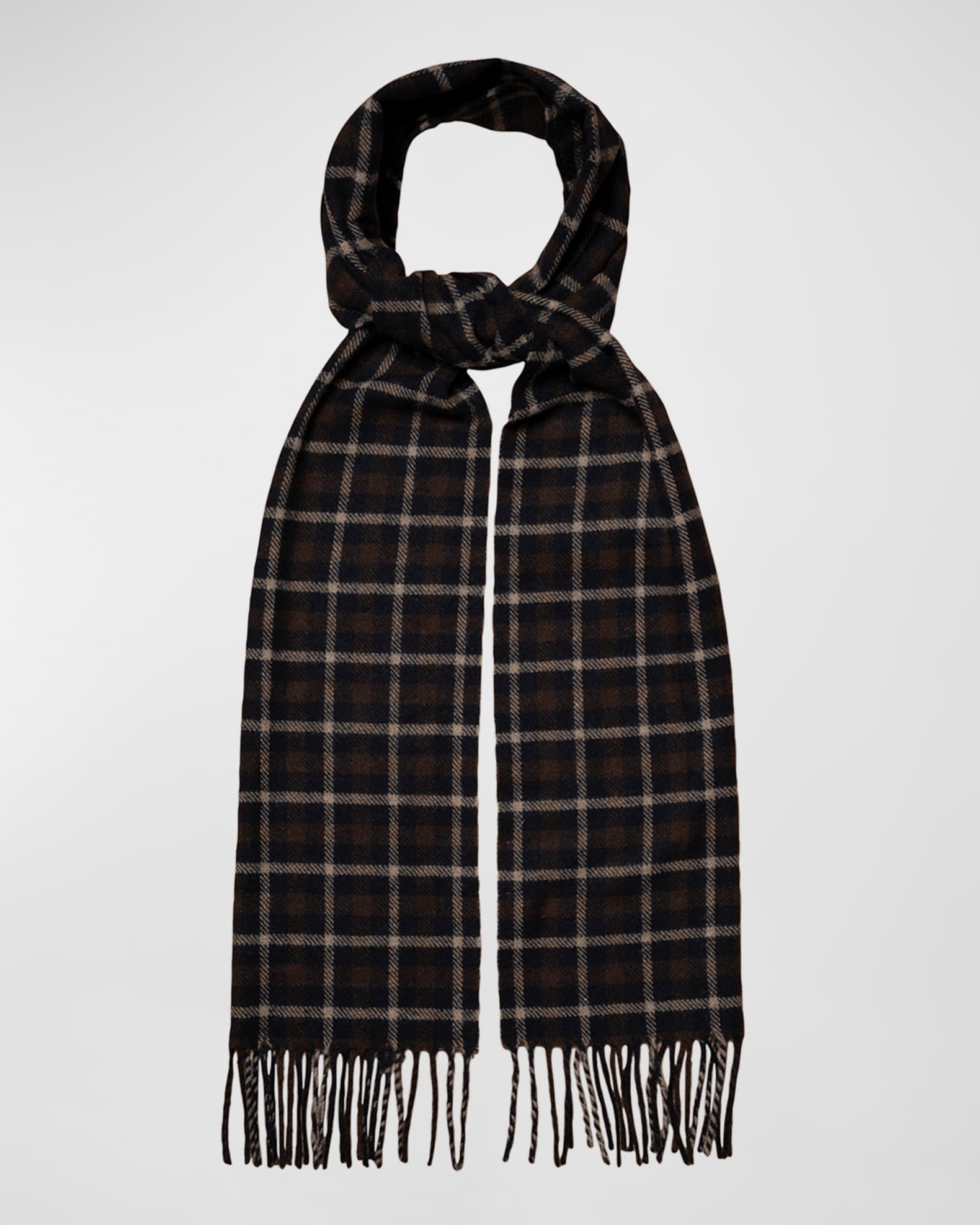 Eton Men's Wool Check Scarf