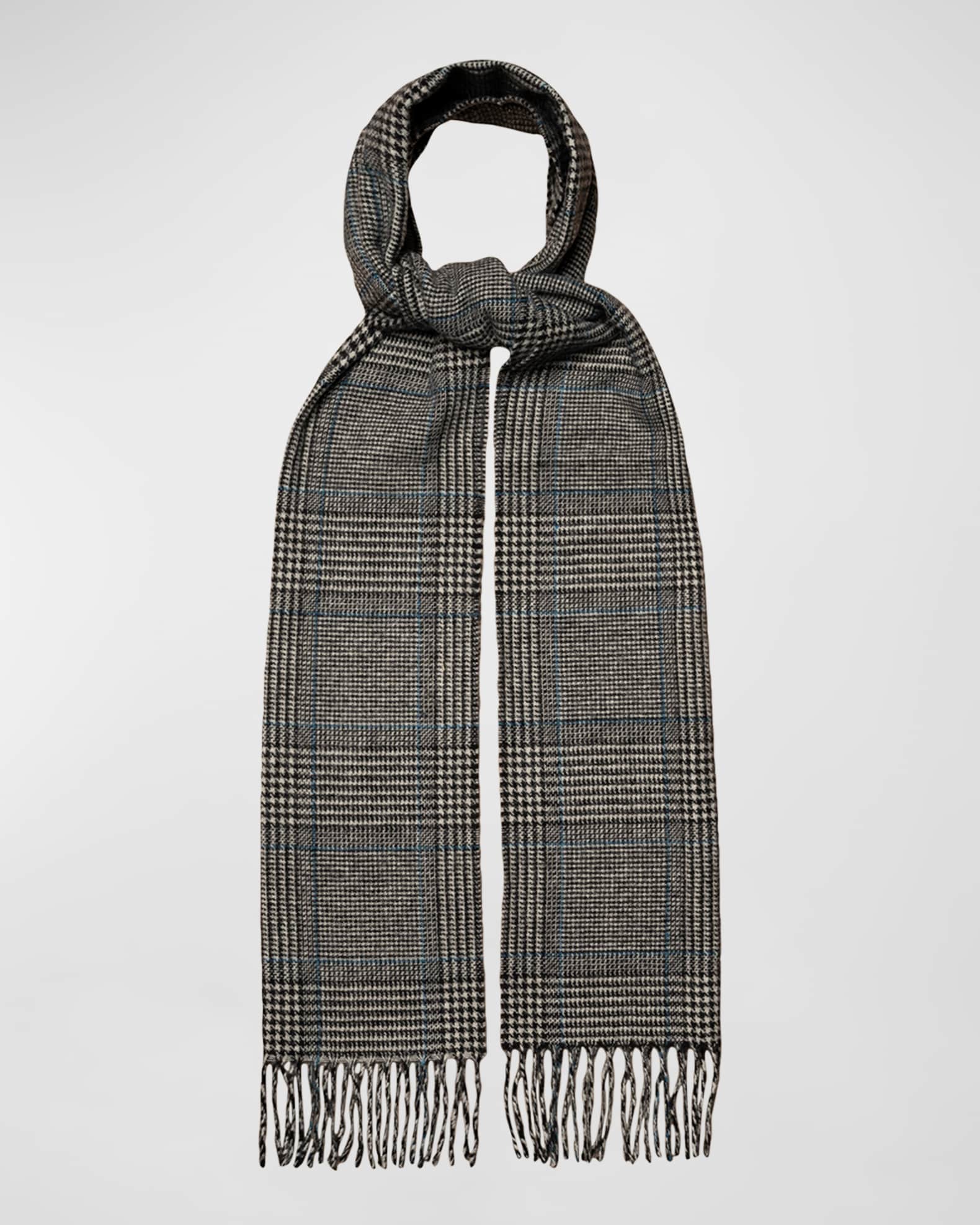 Eton Men's Glen Check Wool Scarf