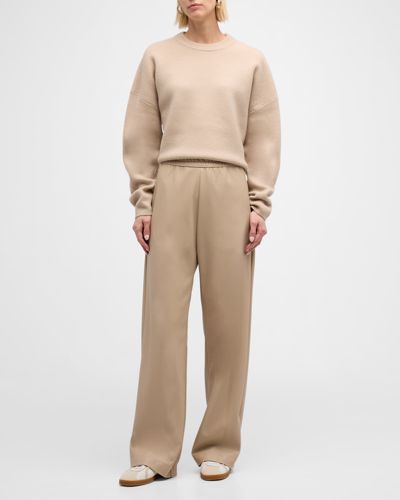 Enza Costa Soft Faux Leather Straight-Leg Pants | Neiman Marcus