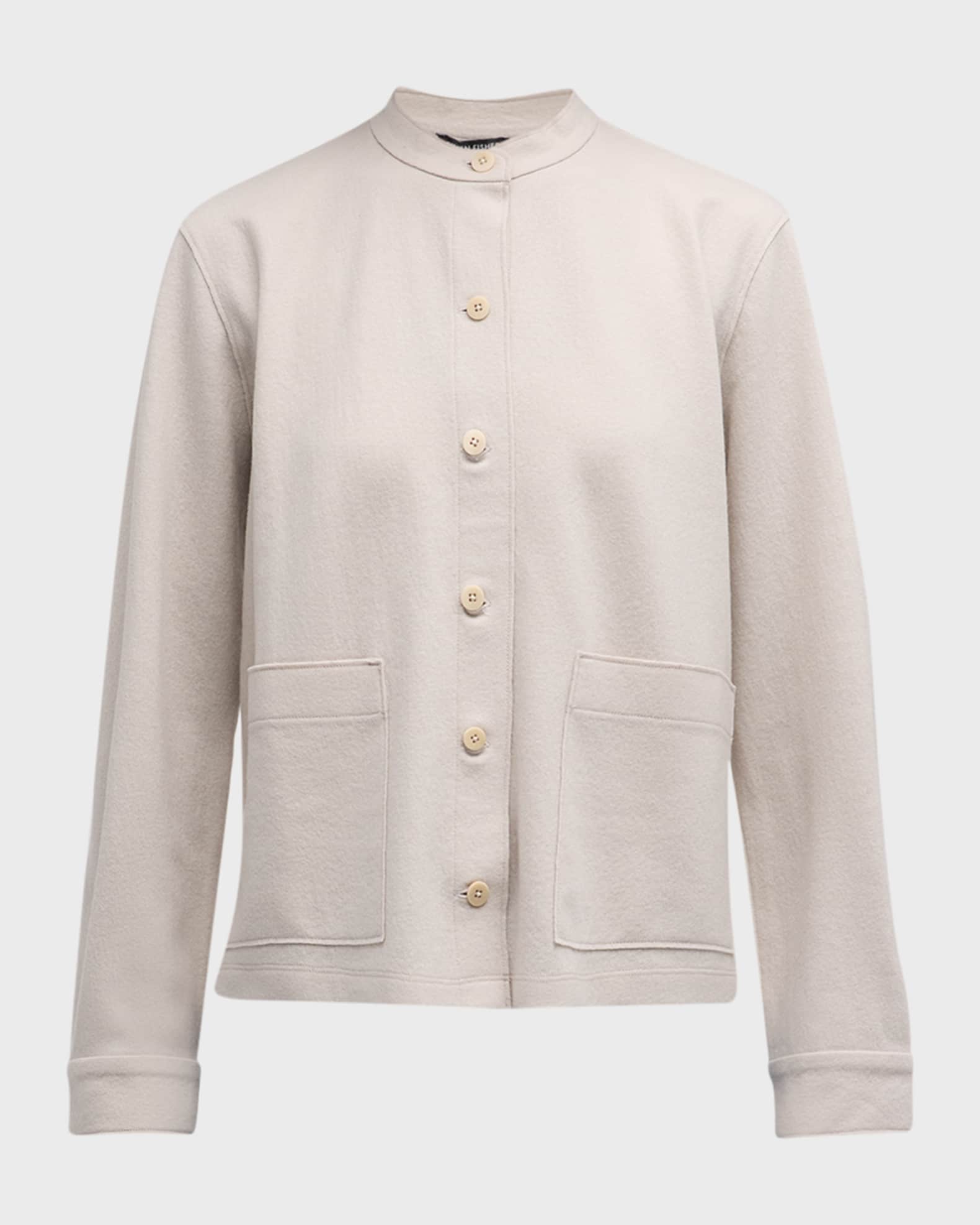 Eileen Fisher Missy Boiled Wool Shirt Jacket | Neiman Marcus