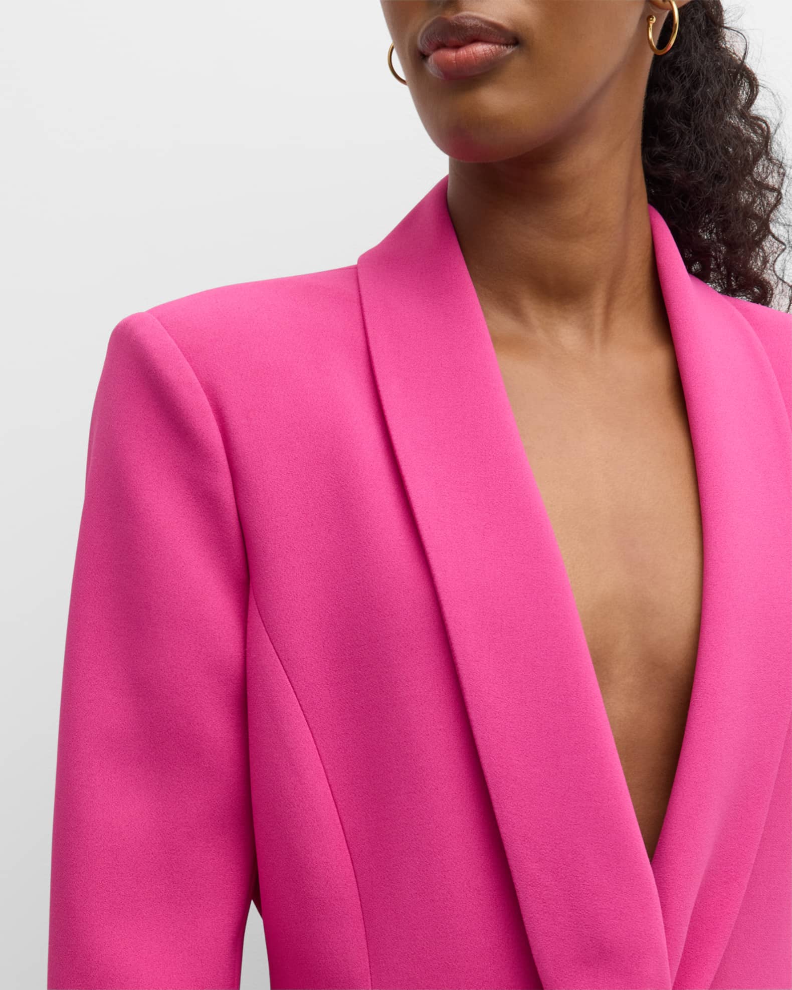 Emporio Armani Knot-Front Crepe Cady Jacket | Neiman Marcus