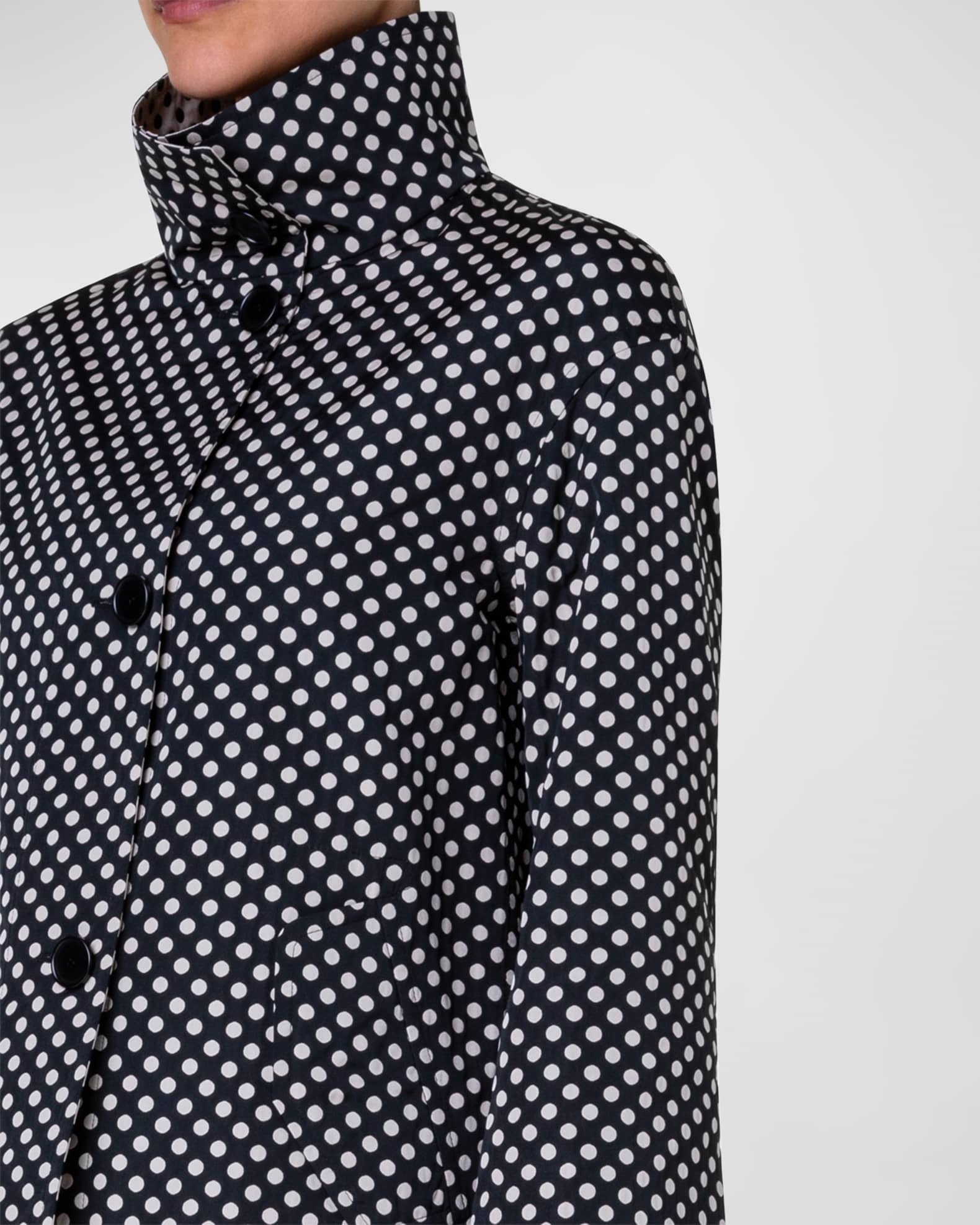 Akris punto Polka-Dot Single-Breasted Jacket | Neiman Marcus Akris punto Polka-Dot Single-Breasted Jacket | Neiman Marcus
