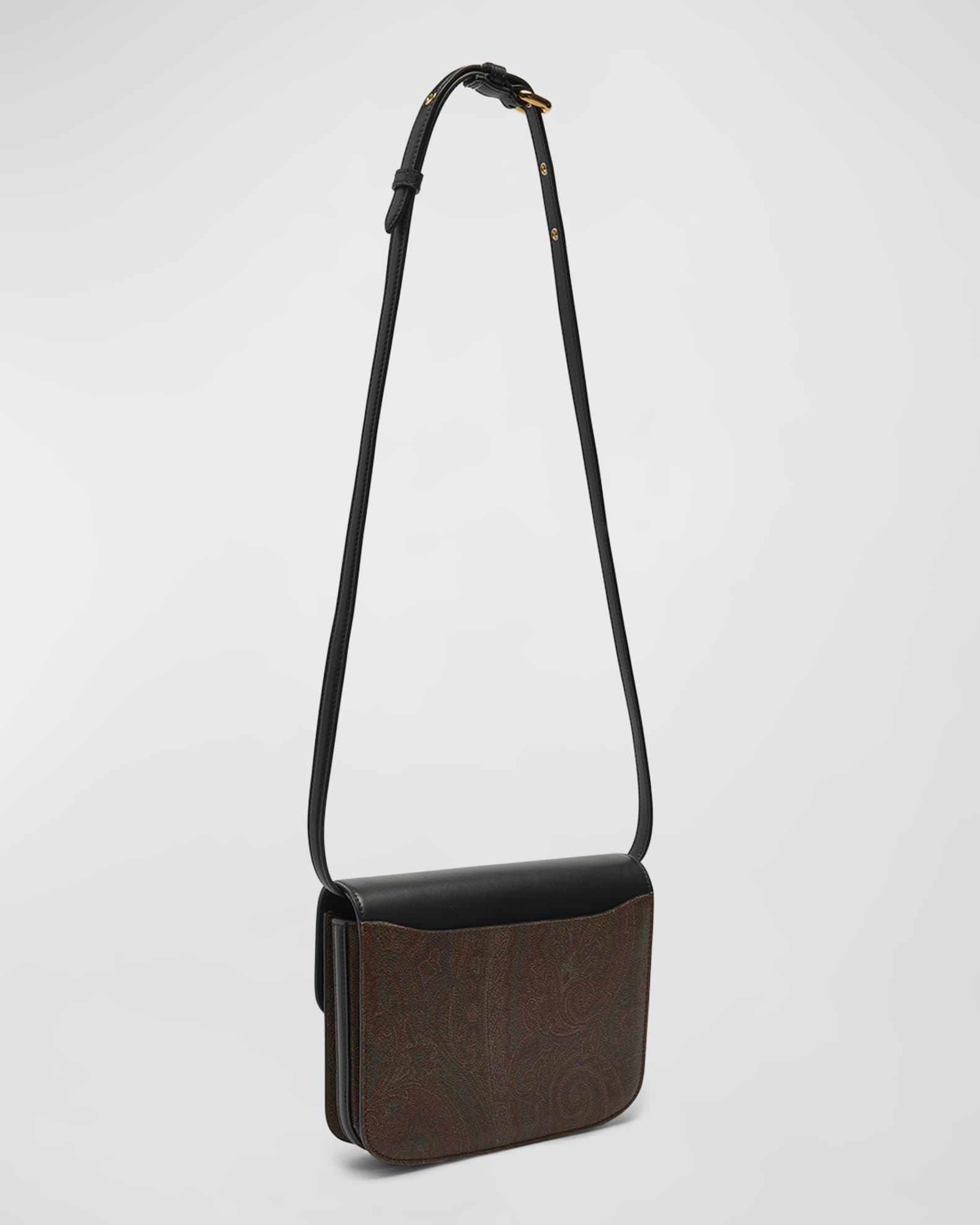 Etro Essential PaisleyPrint Leather Crossbody Bag Neiman Marcus