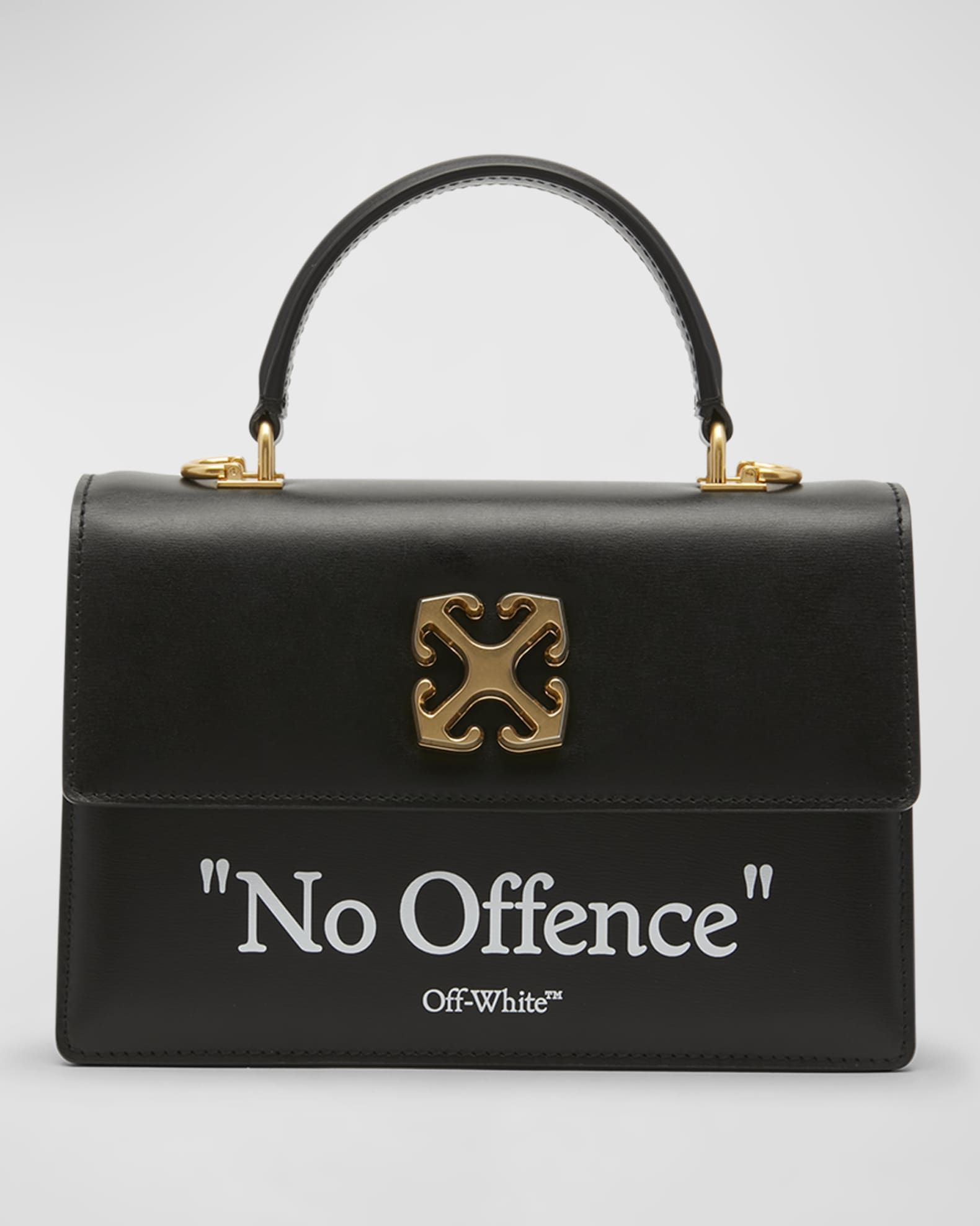 Off-White Jitney 1.4 Leather Top Handle Bag