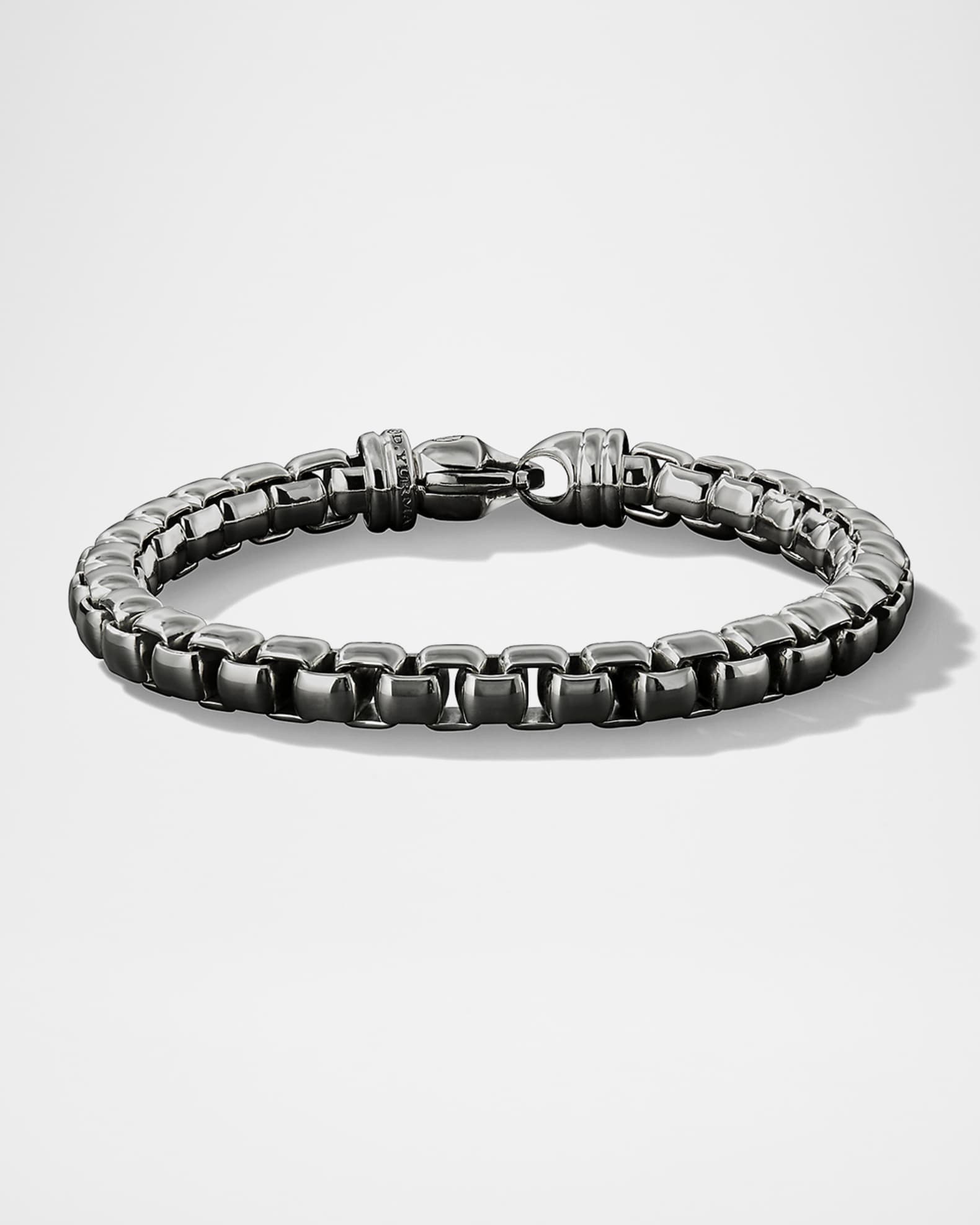 アクセサリー DAVID YURMAN BOX CHAIN MEDIUM BRACELET Men's Sterling Silver Box Chain Bracelet | David Yurman