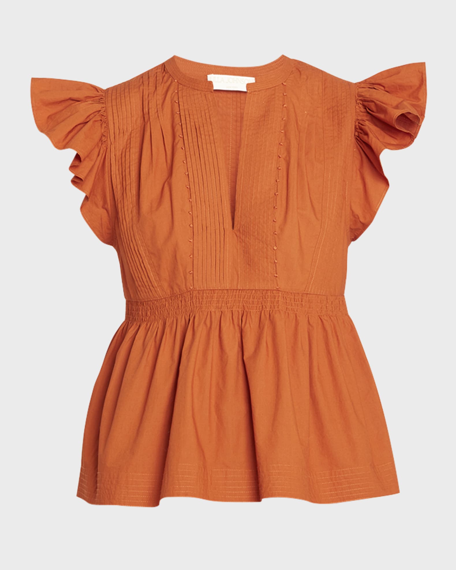 Ruffle Sleeve Cotton Top