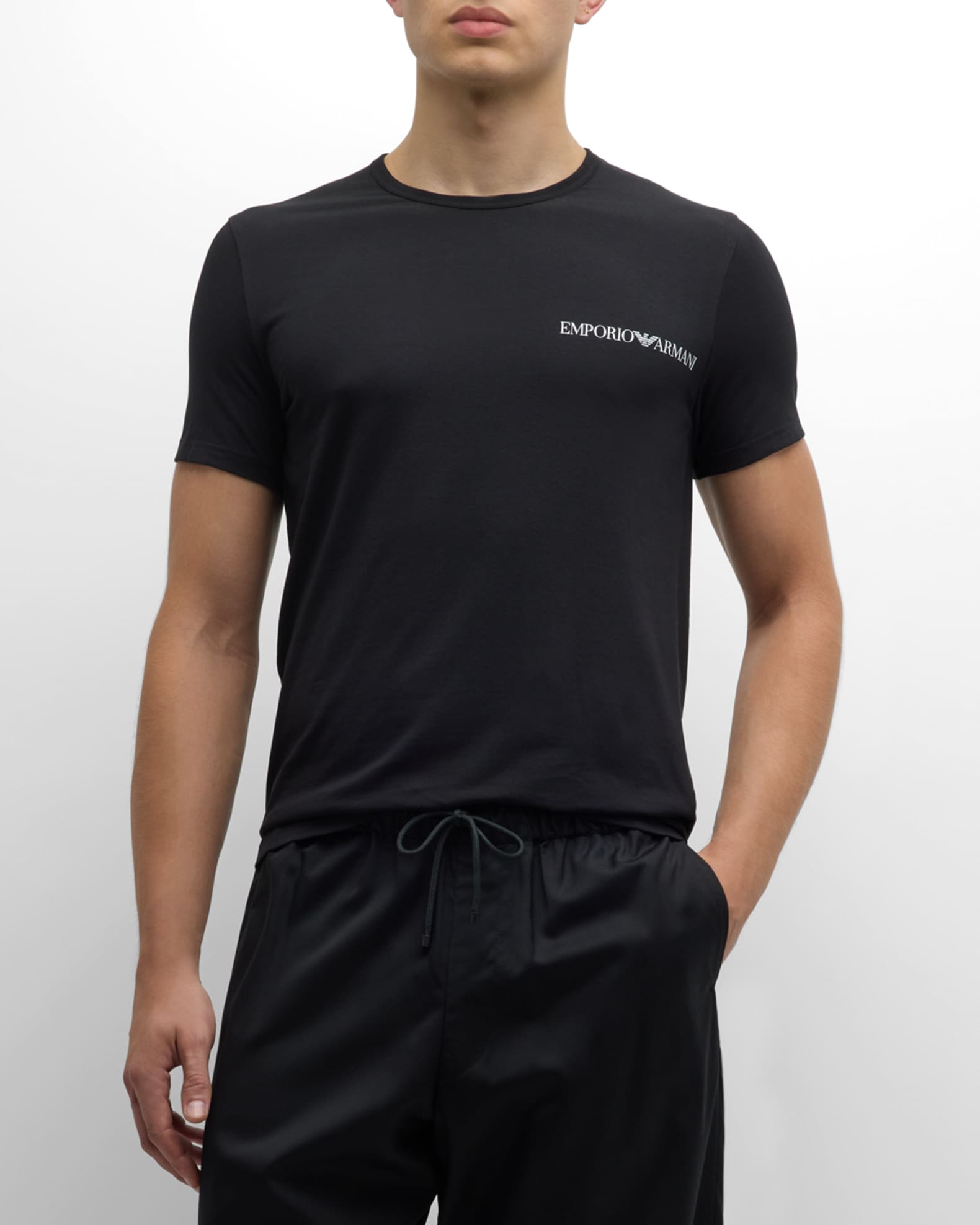 Emporio Armani Men's Core Logo Band TwoPack TShirts Neiman Marcus