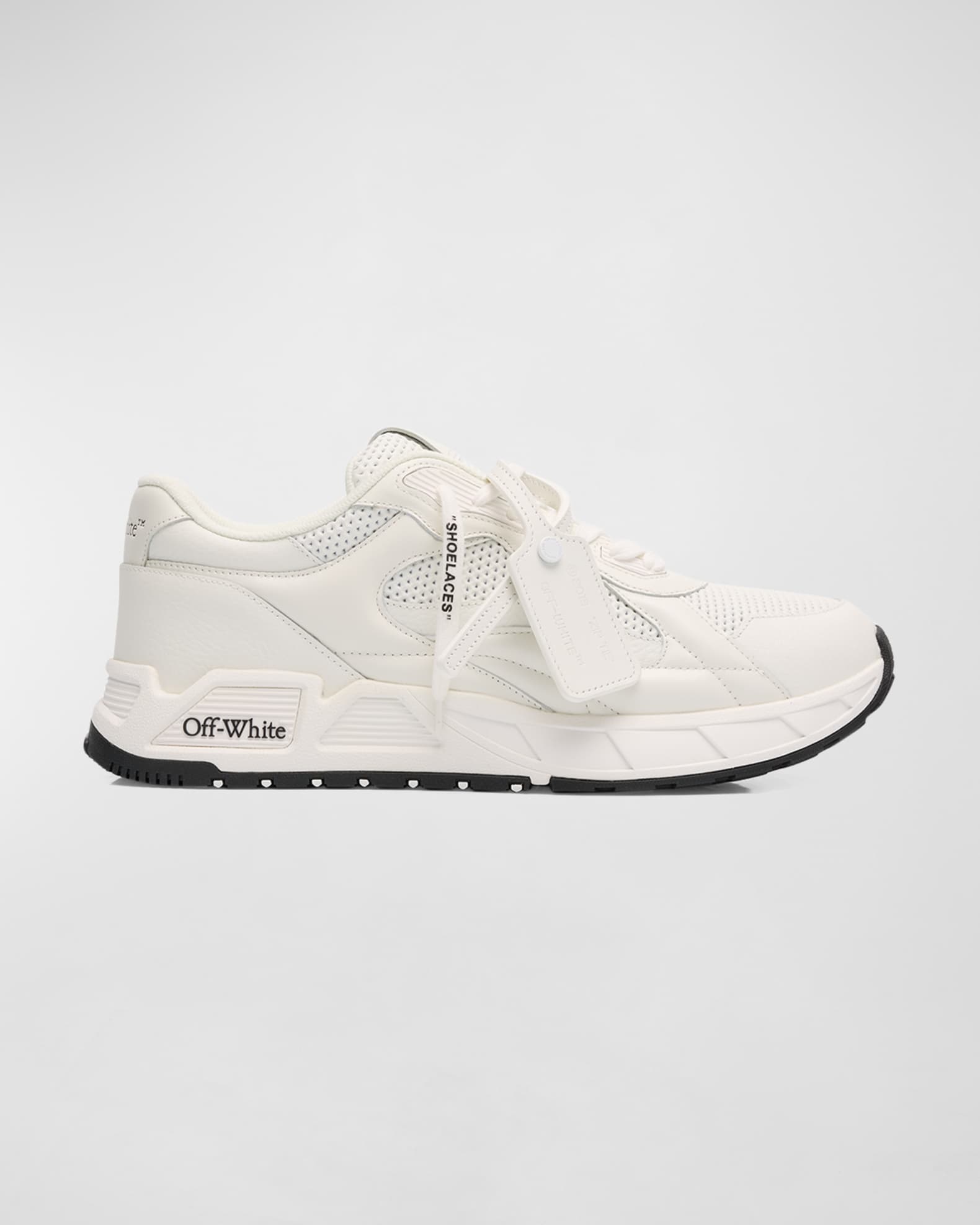 Off-White Men's Kick Off Leather Runner Sneakers | Neiman Marcus