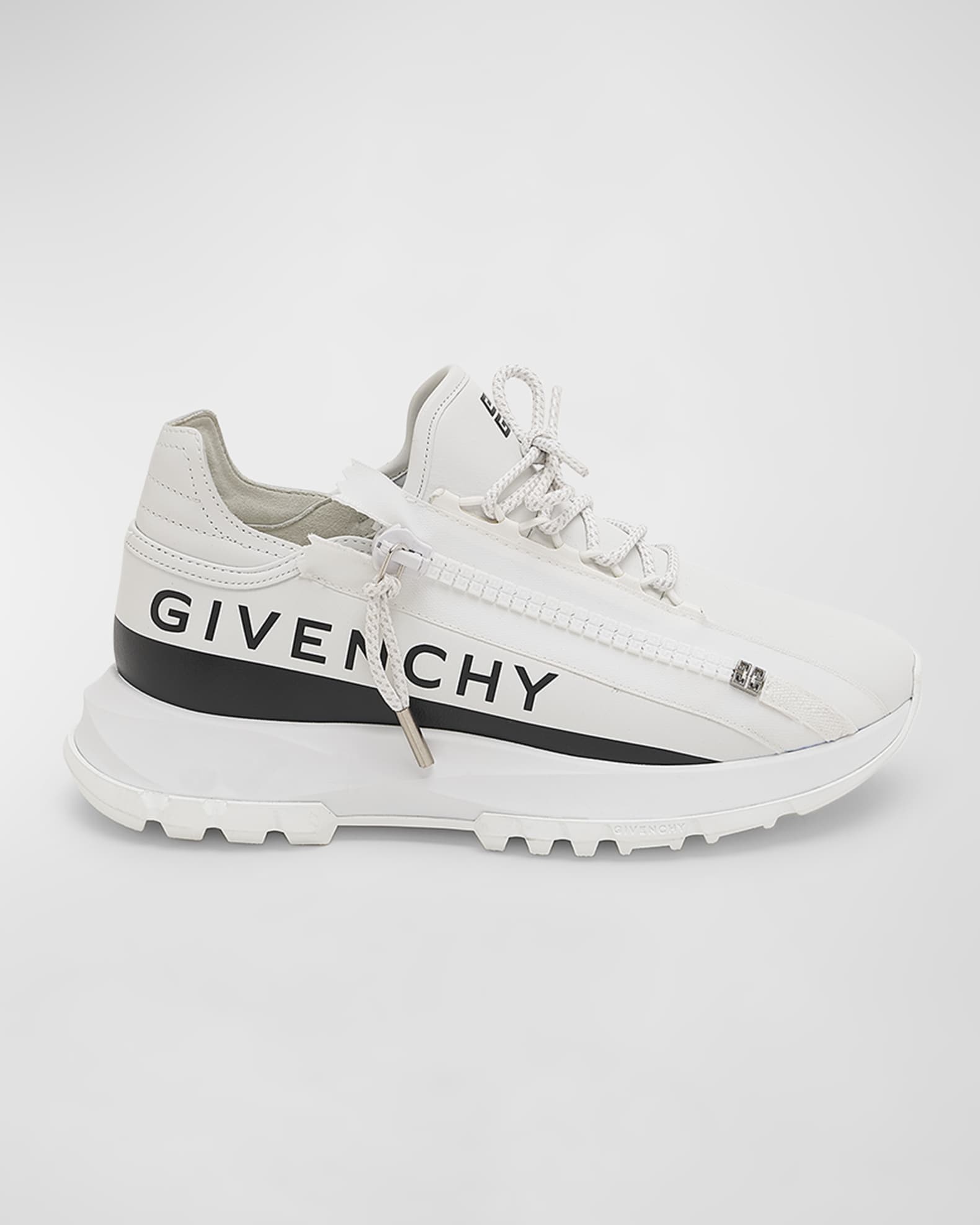 Givenchy Spectre Leather Zip Runner Sneakers | Neiman Marcus