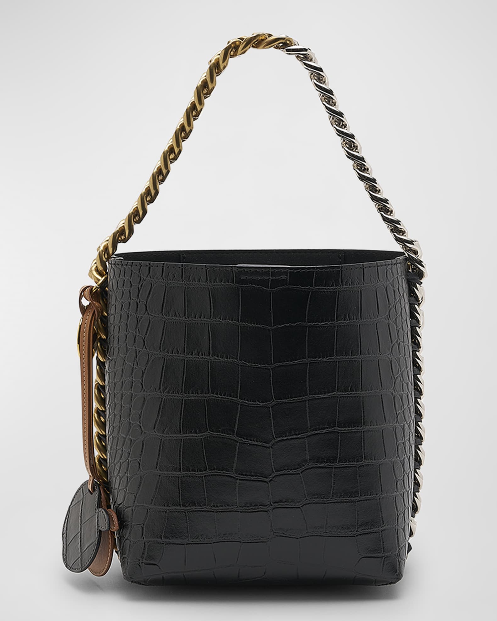 Stella McCartney Frayme Moc Croc Recycled Bucket Bag Neiman Marcus