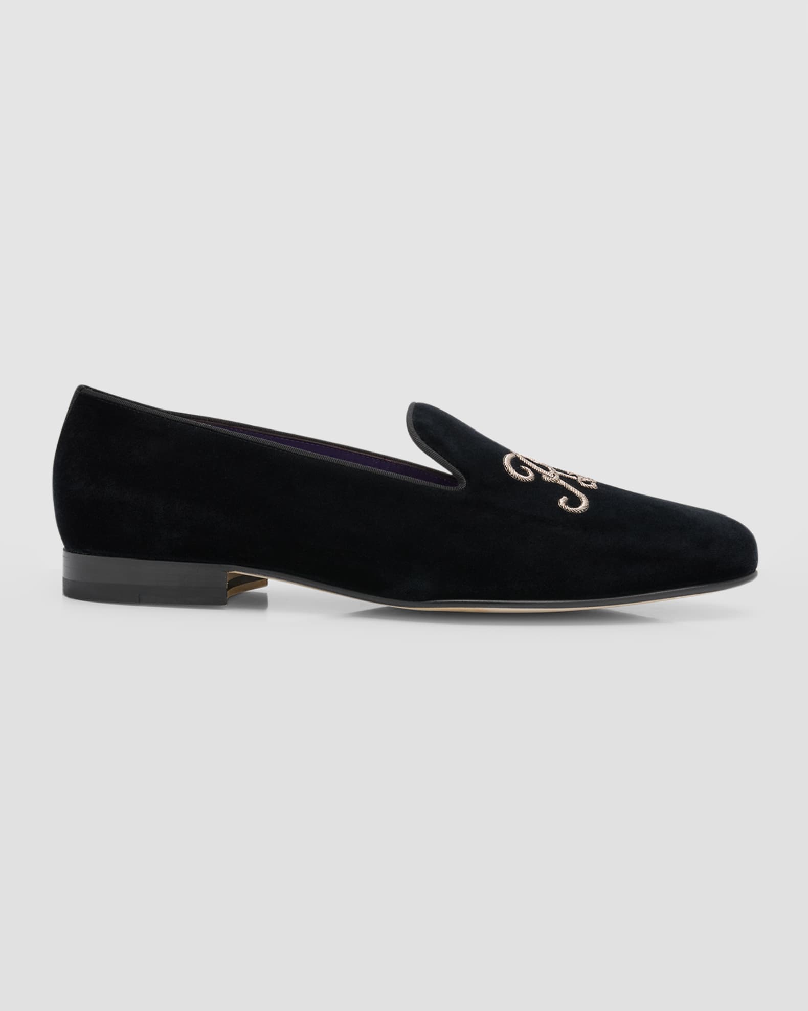 ralph lauren velvet slippers