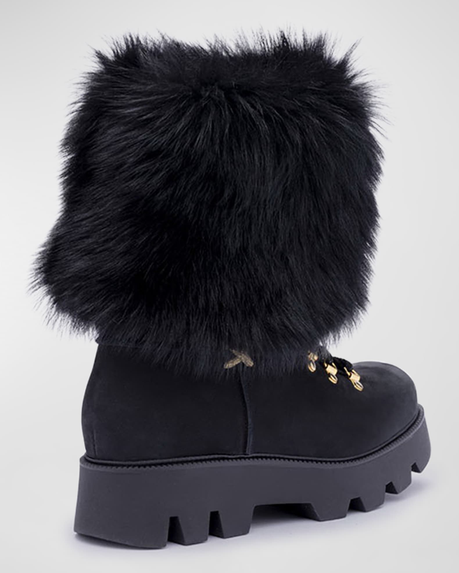 shearling hiking boots