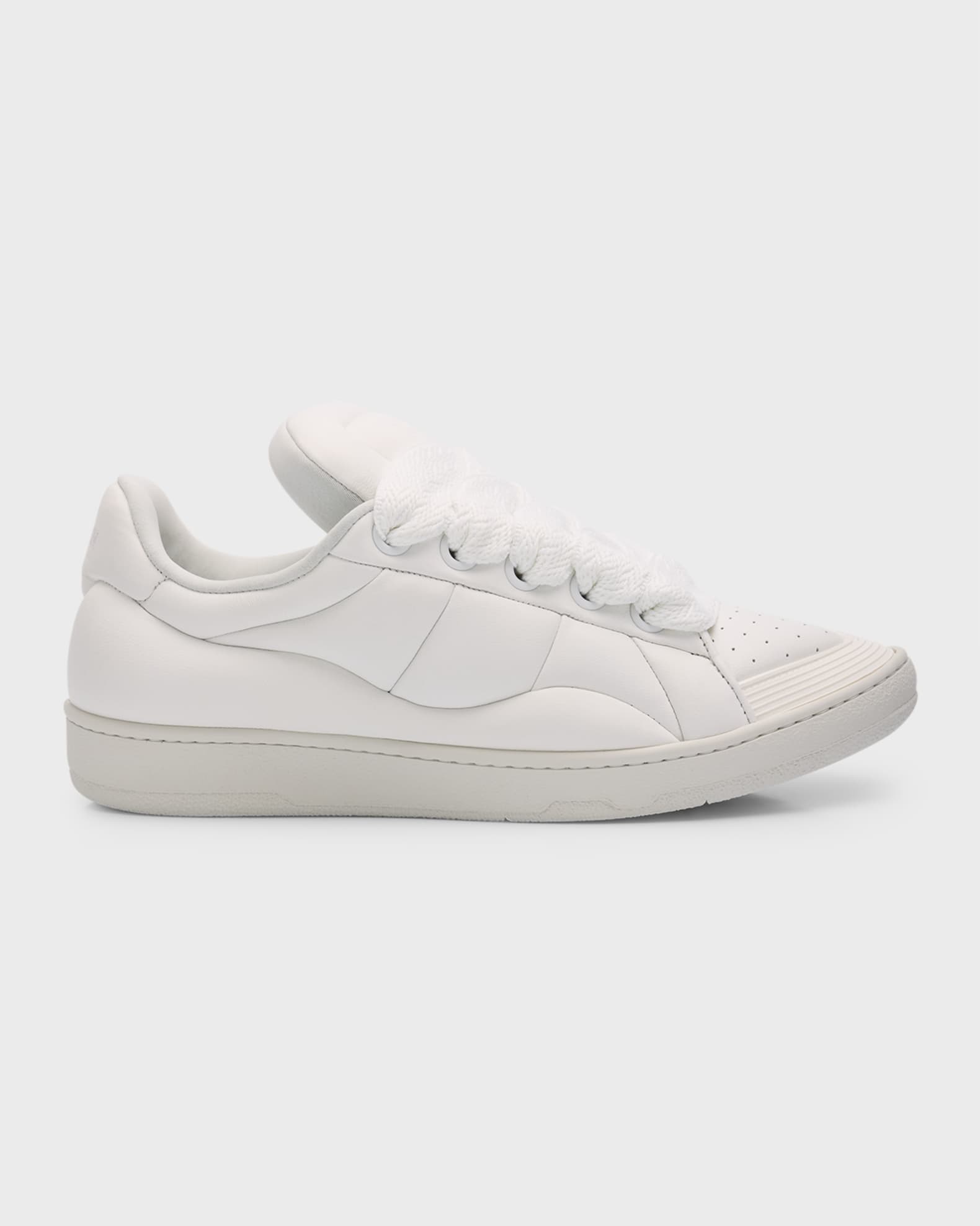 Men's Curb Quilted Leather Jumbo-Lace Sneakers 0