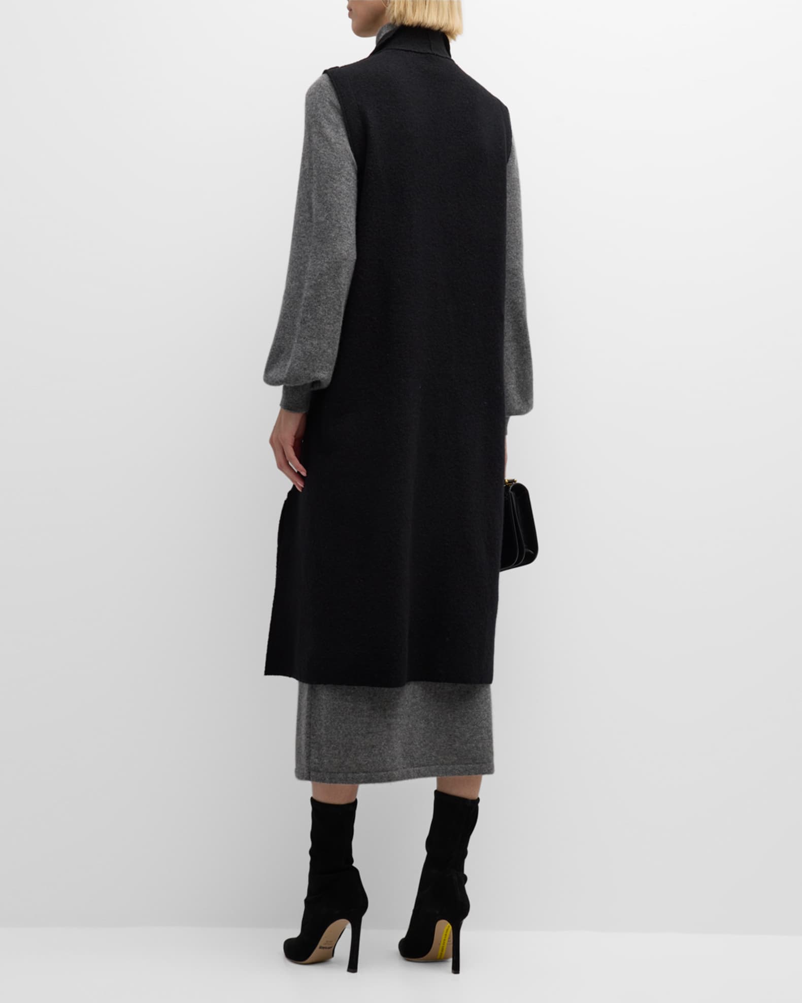 eileen fisher shawl collar vest