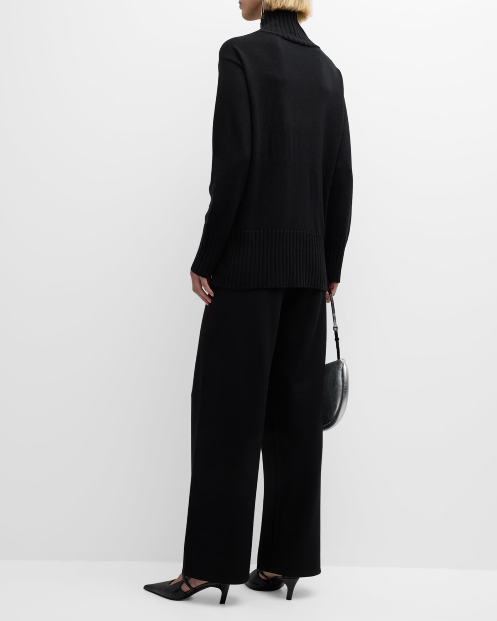 Eileen Fisher Missy Merino Jersey Turtleneck Pullover | Neiman Marcus