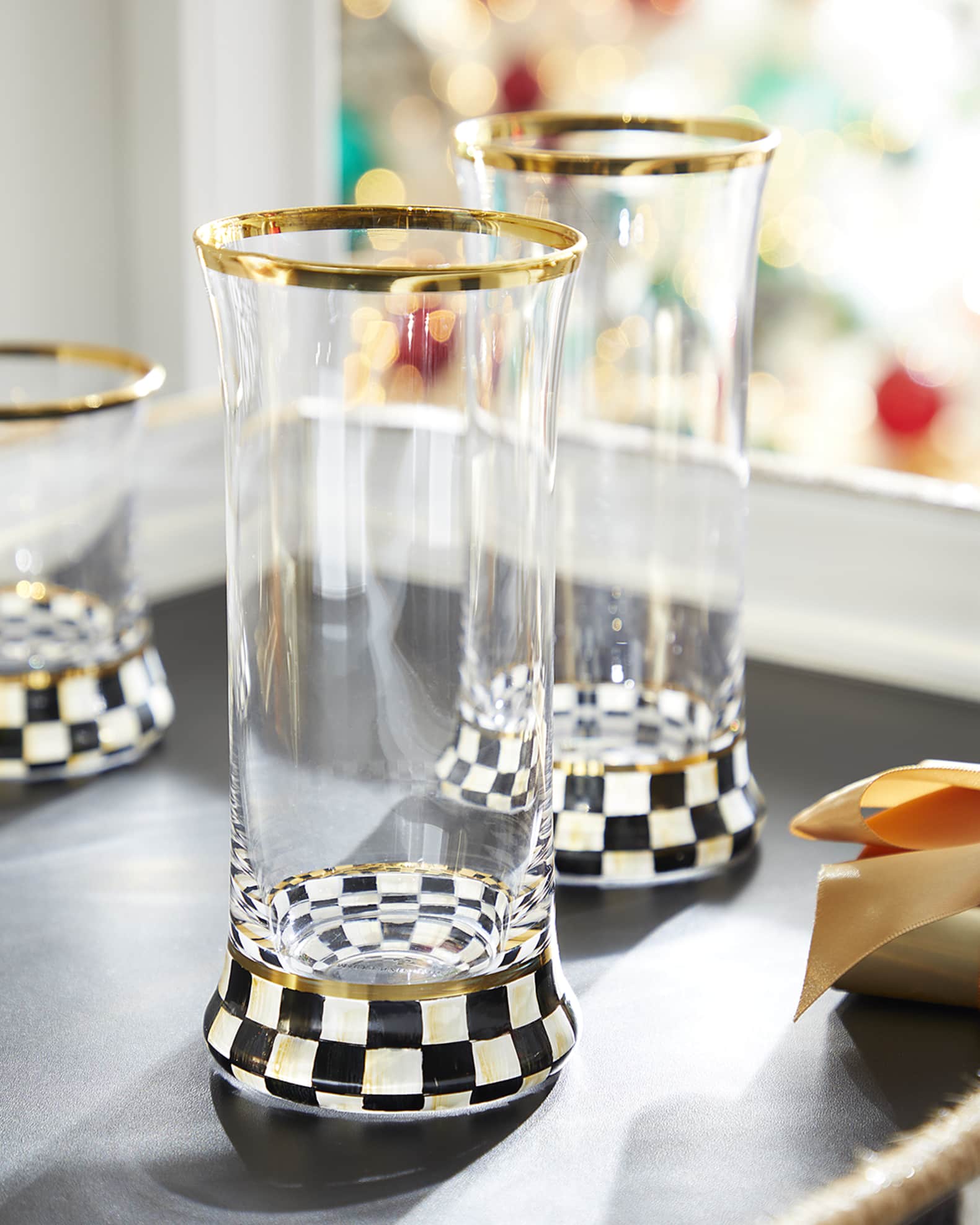 Courtly Check Highball Glass, Set of 2 0