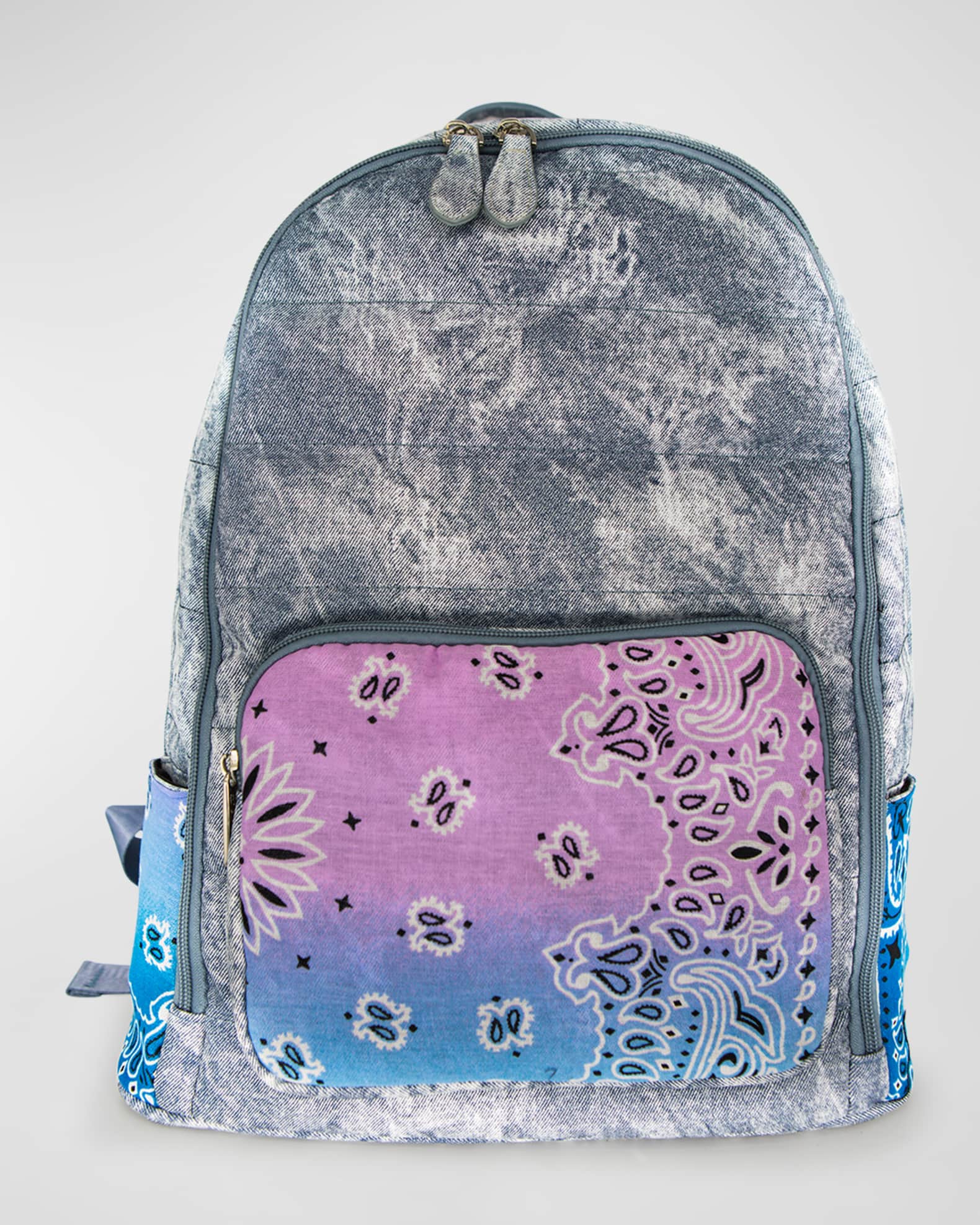 Bari Lynn flip the bandana and denim backpack