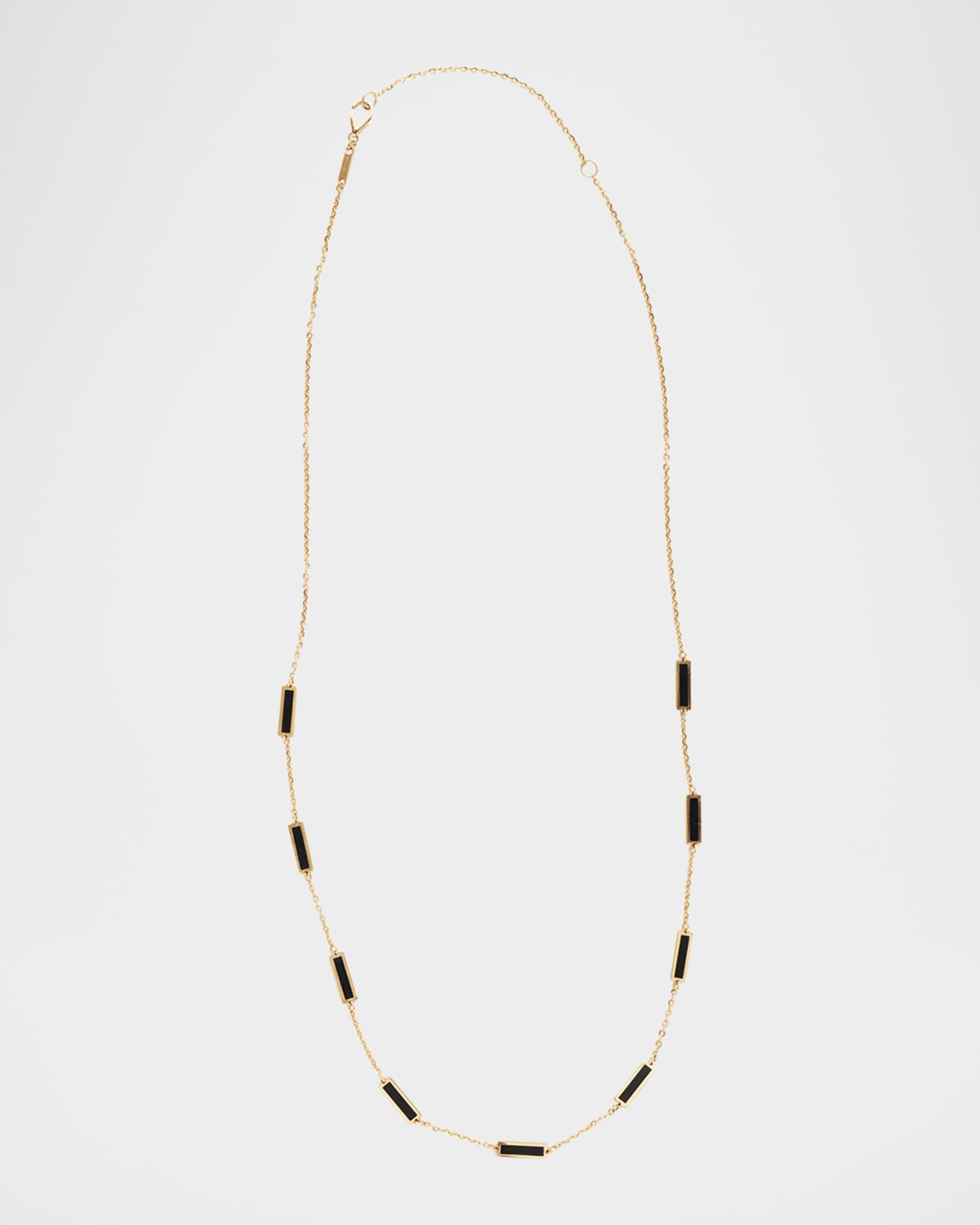 Bar Chain Necklace with Gemstones 0