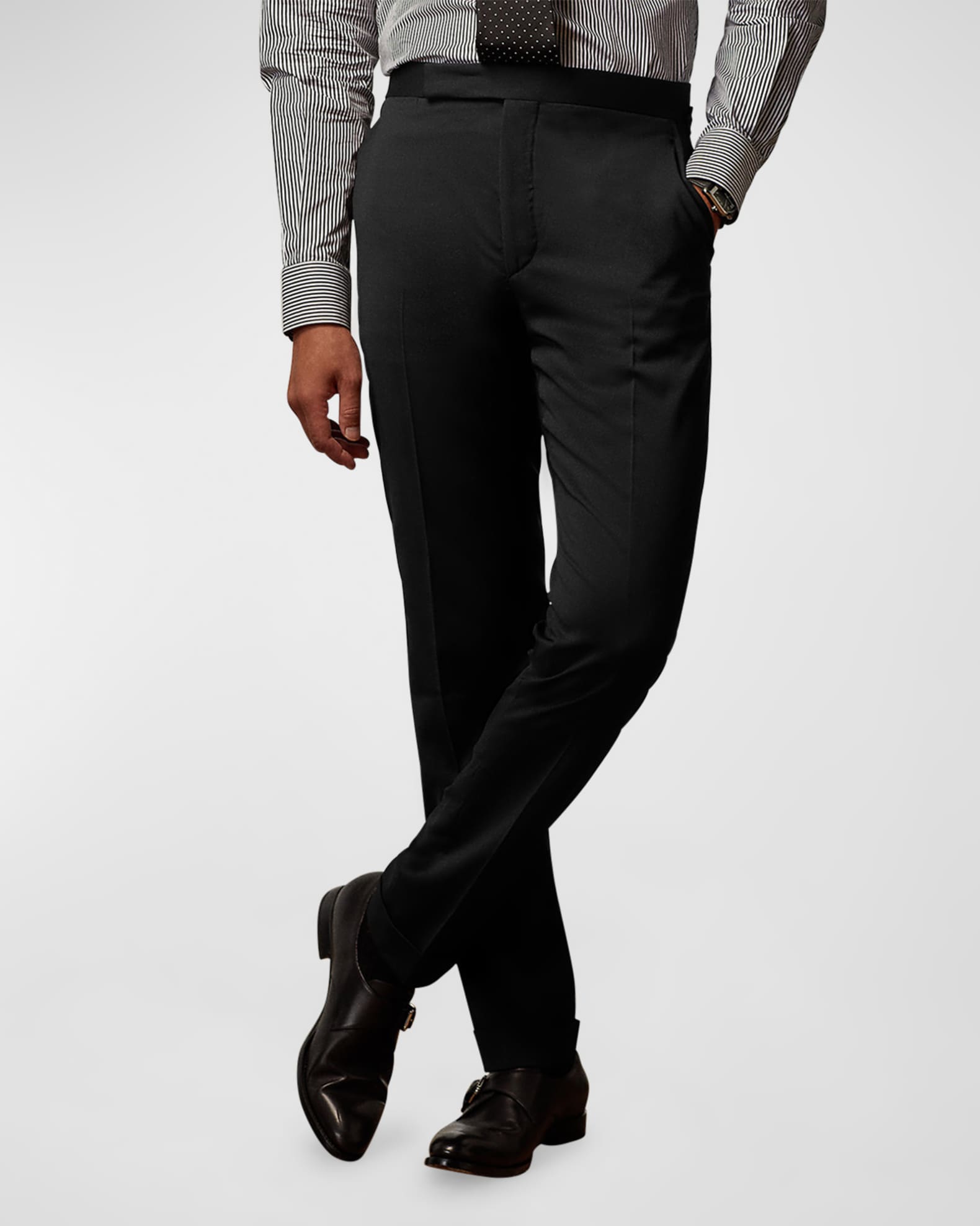 【激安通販 オンラインショップ】日用品 Label Purple Lauren Ralph Men's Wool Hand-Tailored Gregory スーツ
